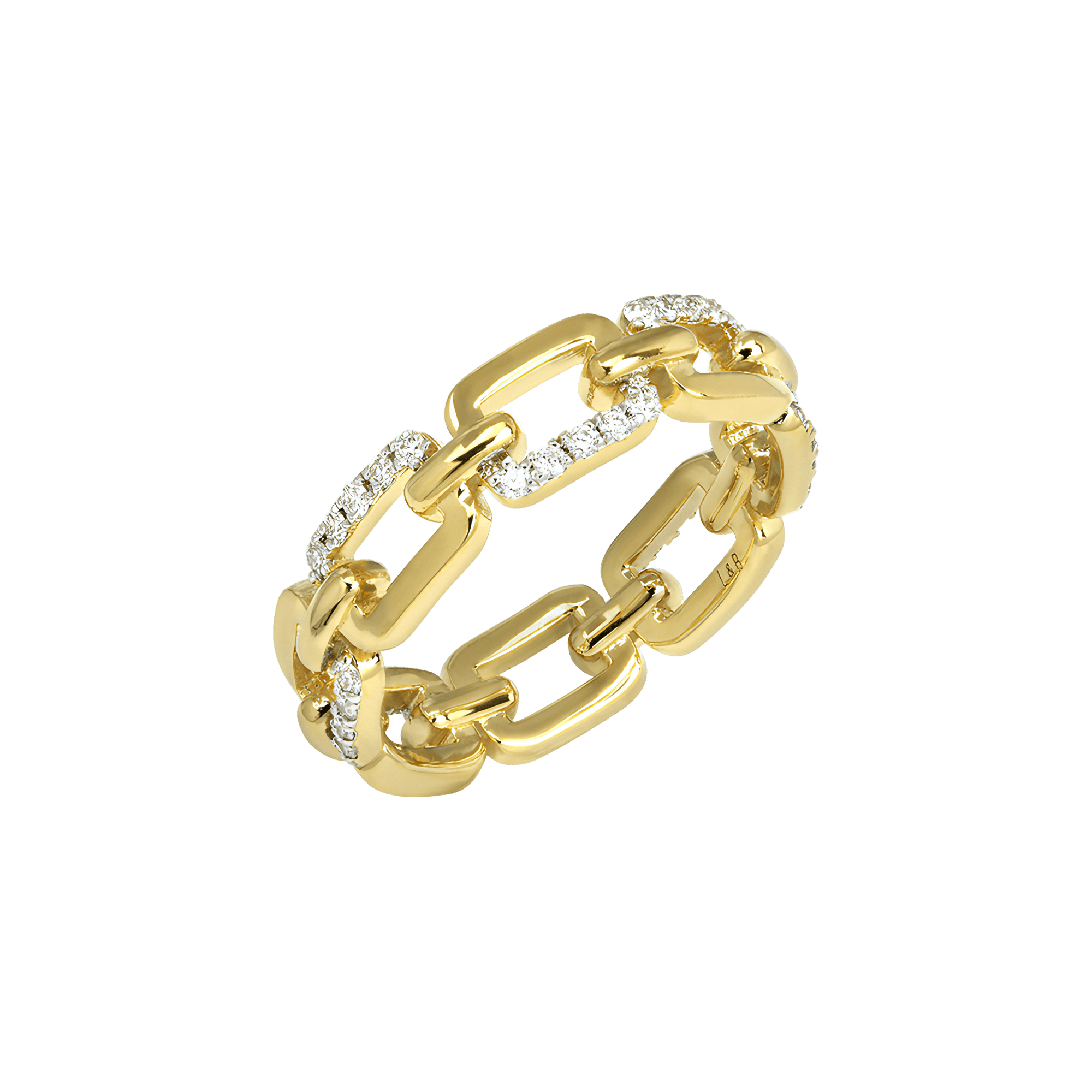 Horizon link ring - 18K Recycled Gold Vermeil Double Link Ring - The Future Rocks - 3