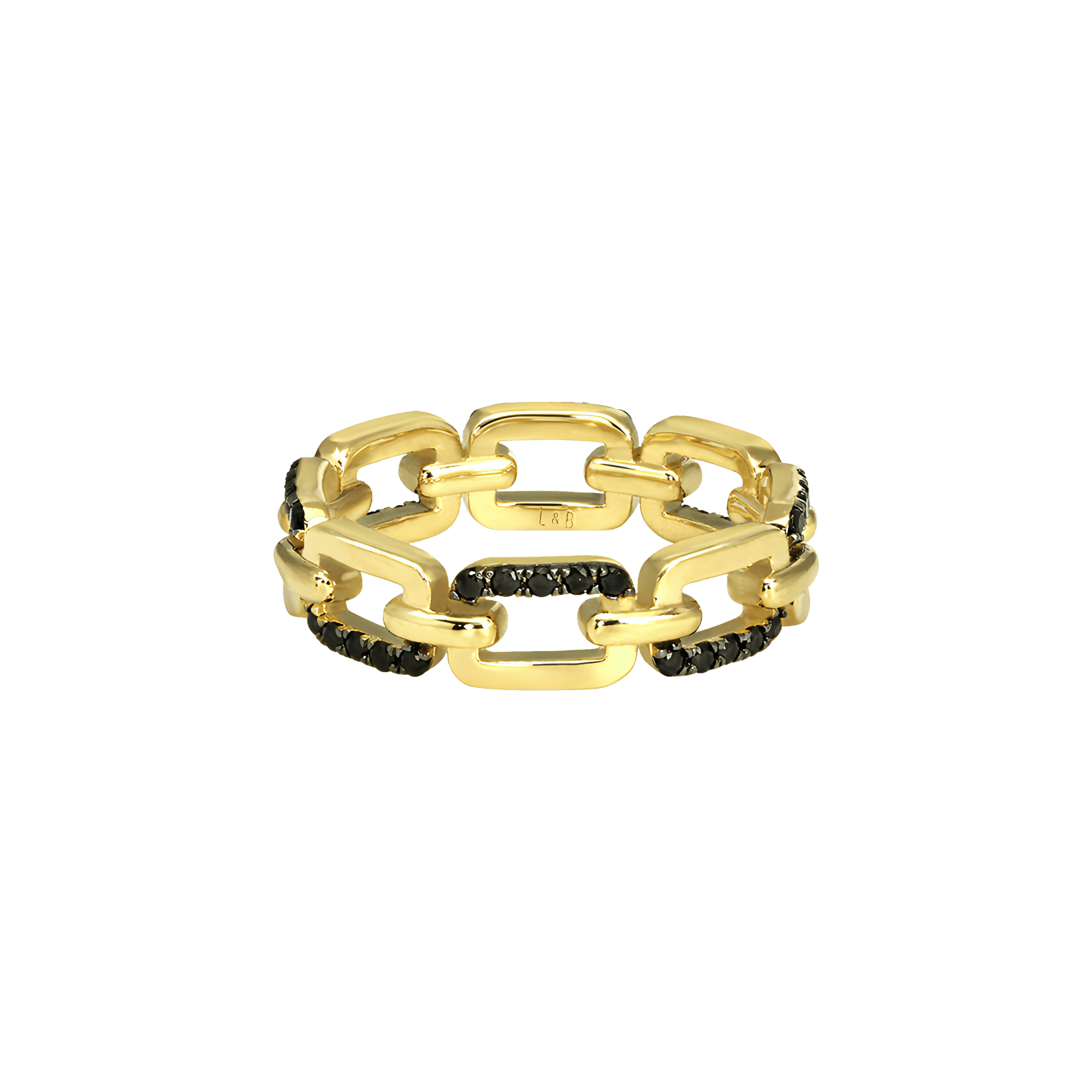 Horizon link ring - 18K Recycled Gold Vermeil Double Link Ring - The Future Rocks - 1
