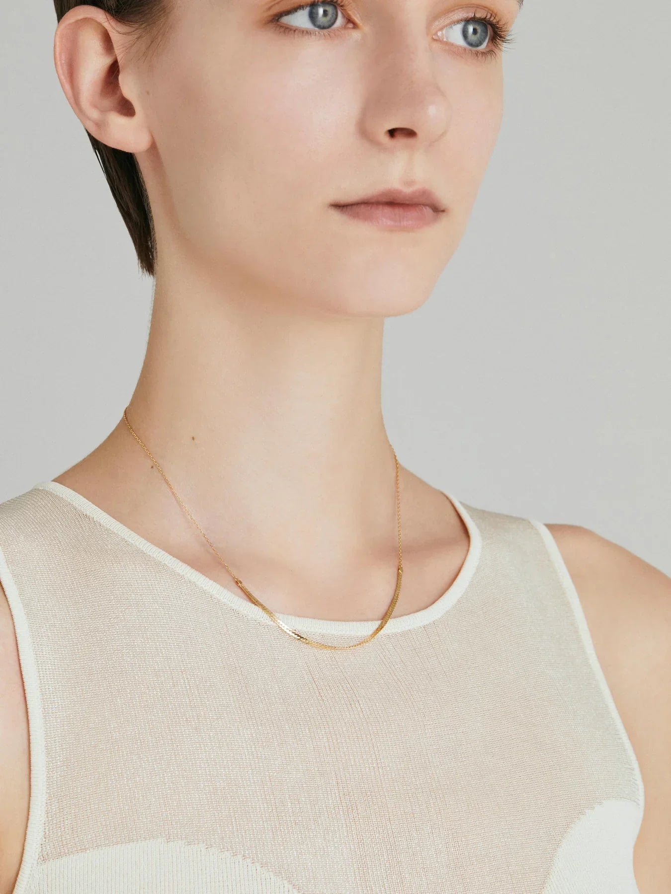 Herringbone chain necklace - Herringbone Chain Necklace - The Future Rocks - 3