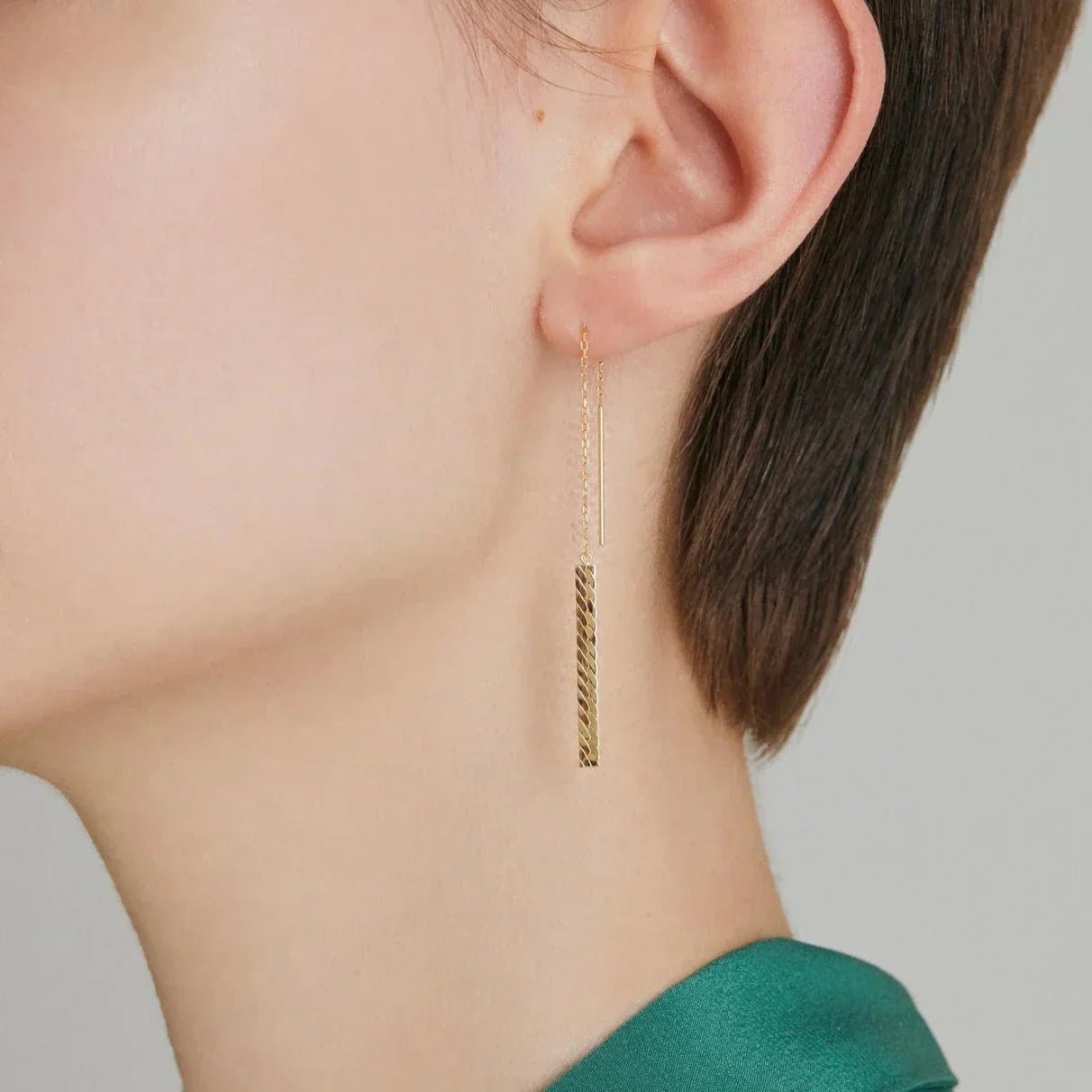 Herringbone chain earring - Herringbone Chain Earring - The Future Rocks - 2