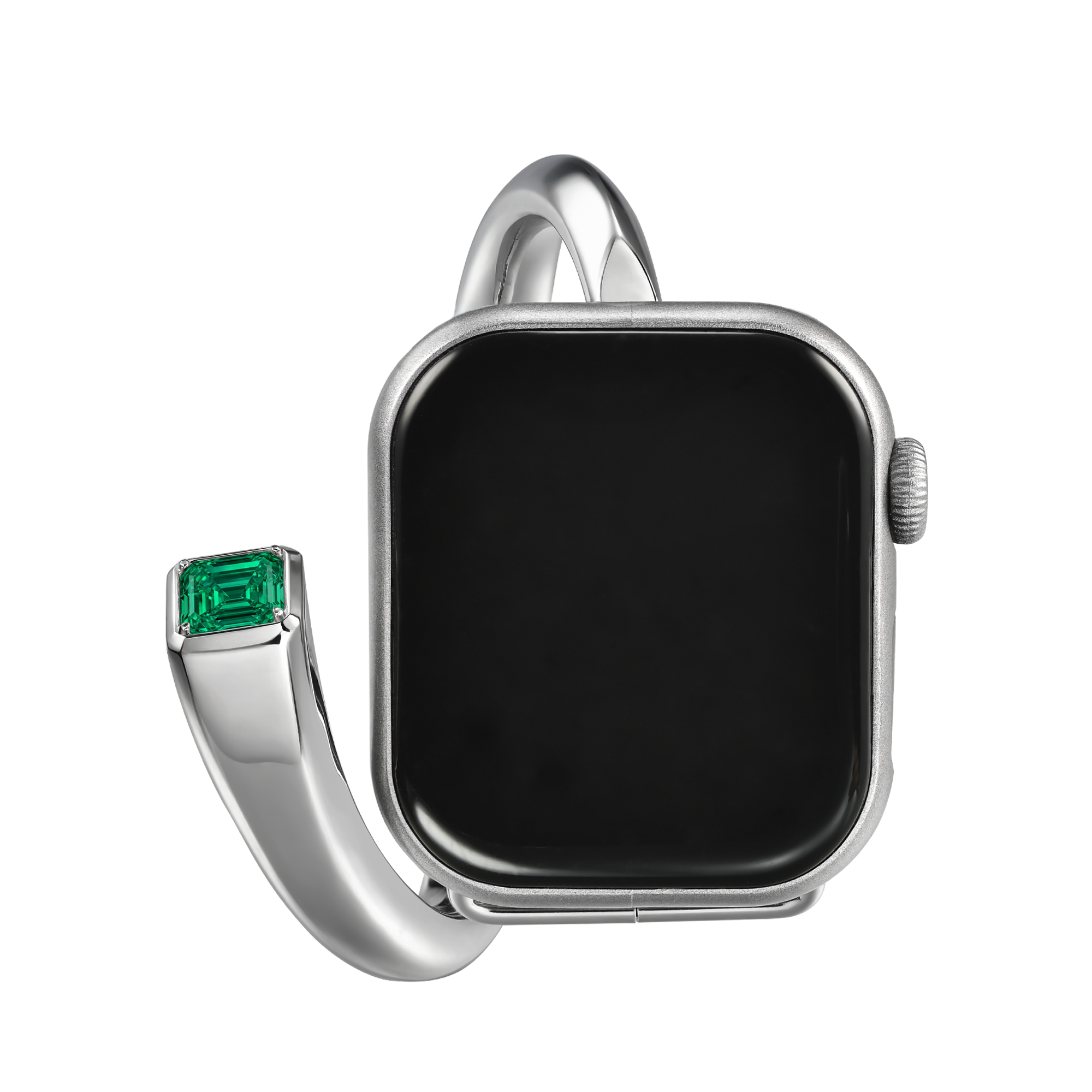 Nova iWatch bangle with emerald