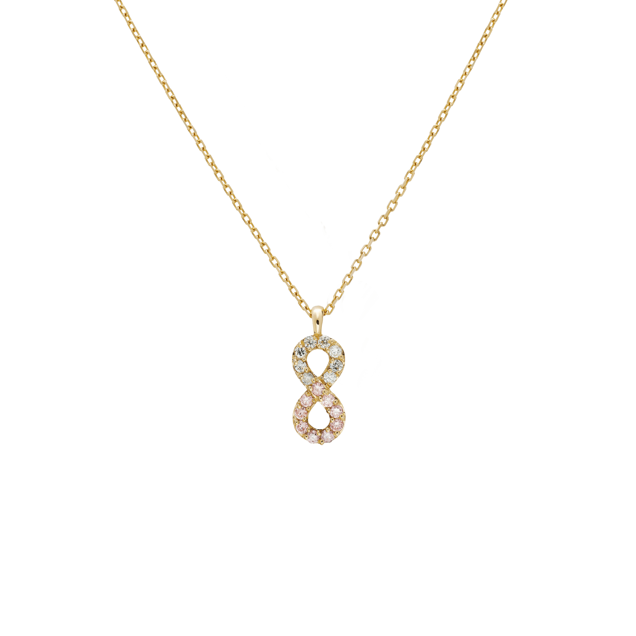 Infinity pink LGD necklace - Lab-Grown Pink Diamond Infinity Necklace - The Future Rocks - 1