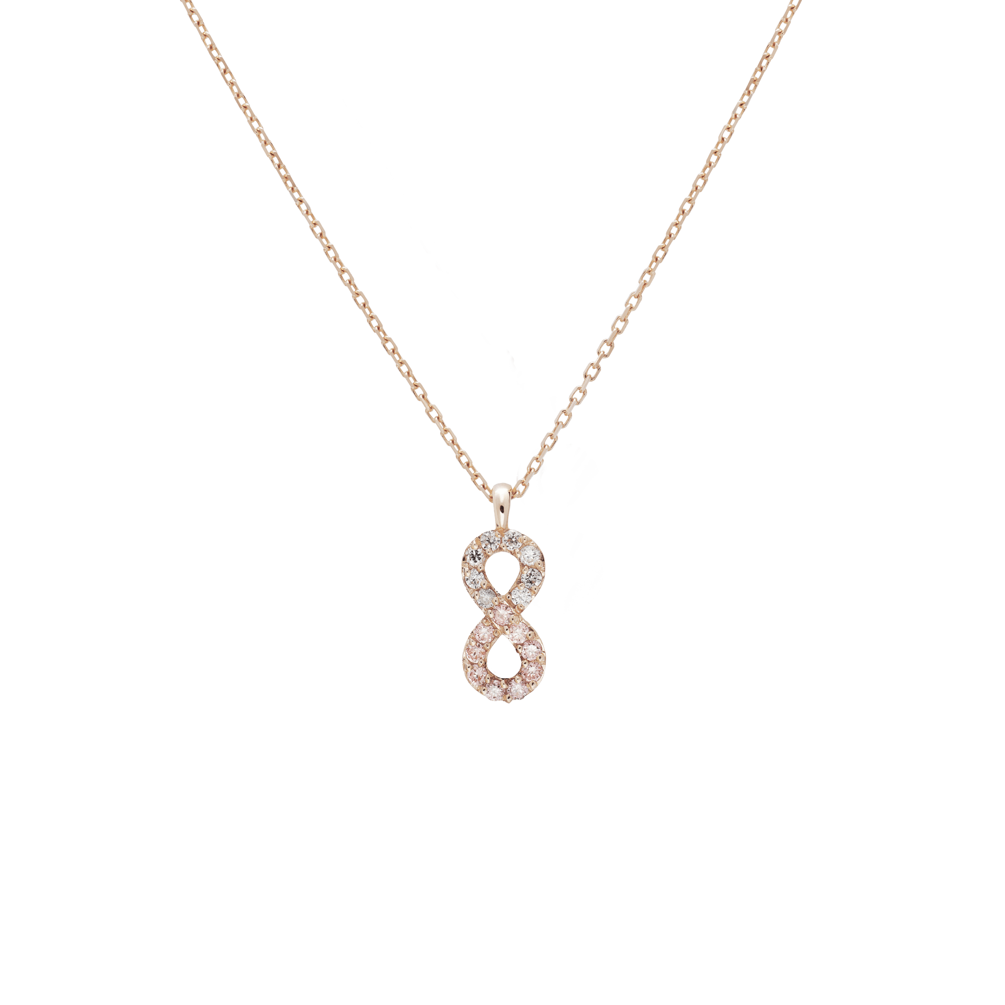 Infinity pink LGD necklace - Lab-Grown Pink Diamond Infinity Necklace - The Future Rocks - 4