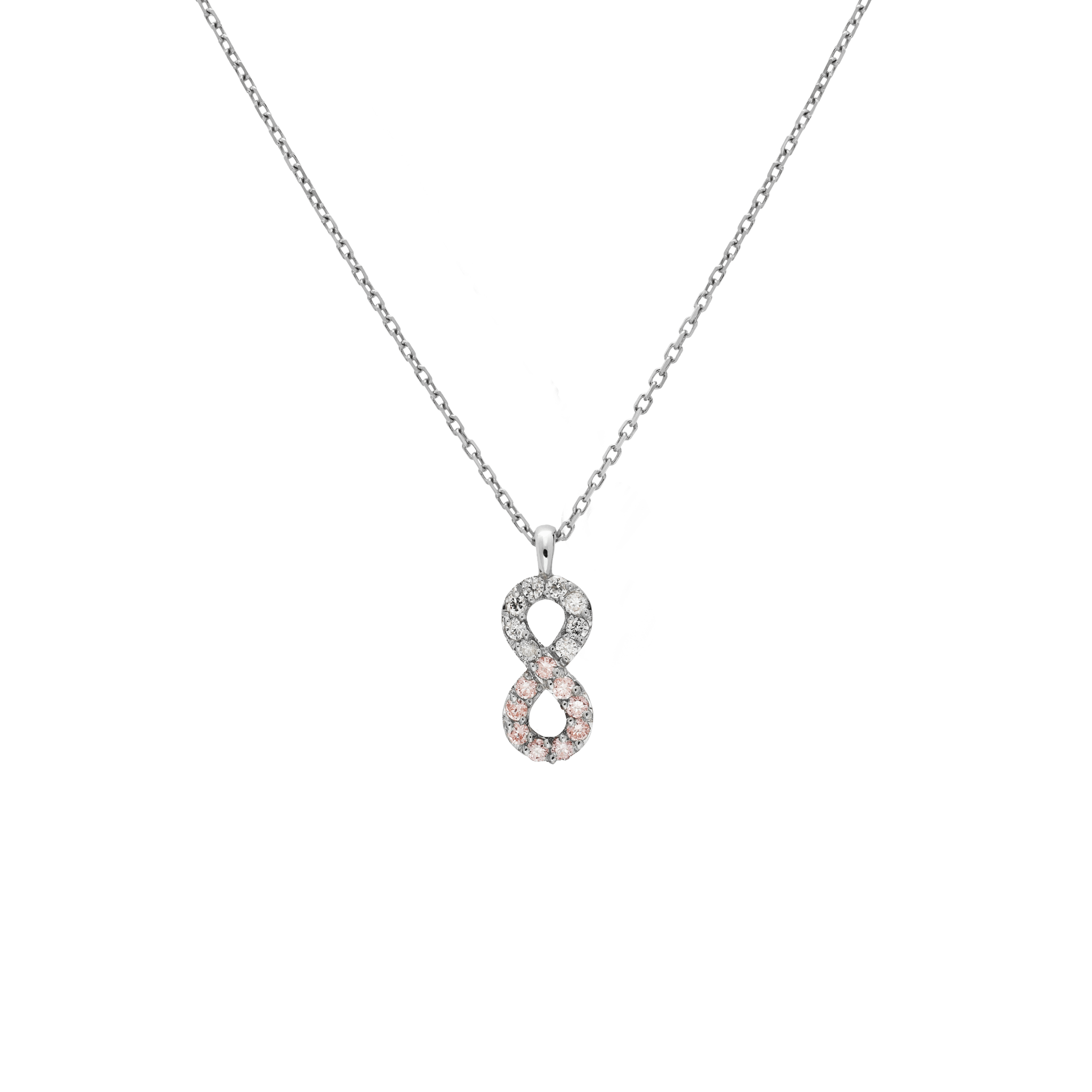 Infinity pink LGD necklace - Lab-Grown Pink Diamond Infinity Necklace - The Future Rocks - 3