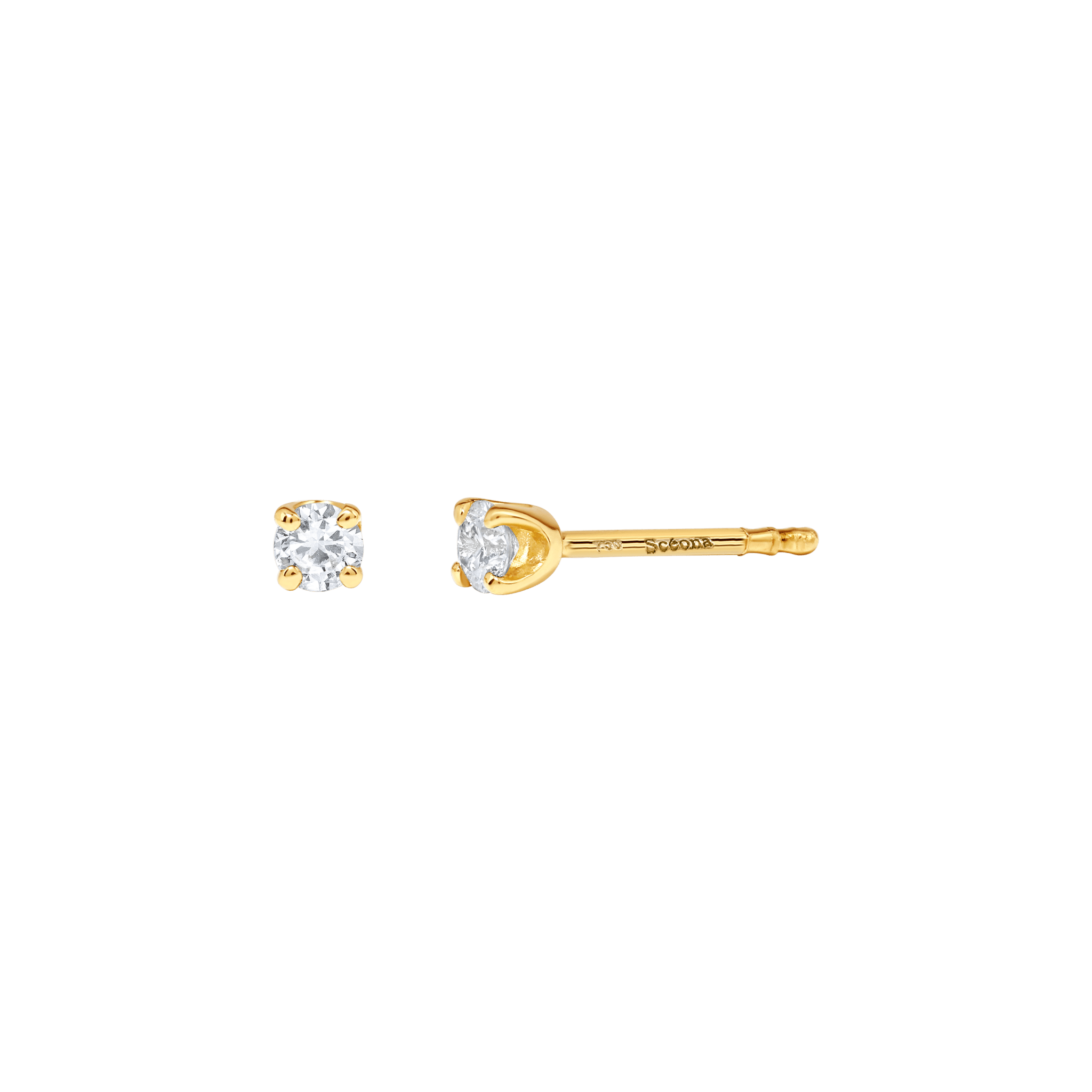 Inula earrings - Inula Lab-Grown Diamond Solitaire Stud Earrings - The Future Rocks - 1