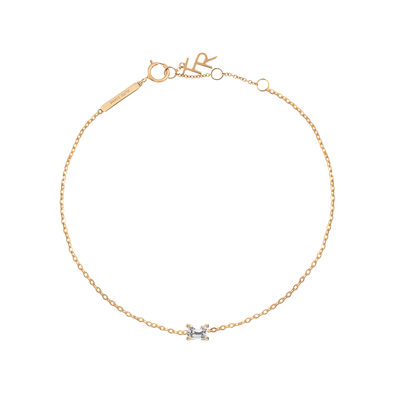 Jupiter solitaire bracelet 0.2ct - Emerald Cut Lab-Grown Solitaire Diamond Bracelet - The Future Rocks - 1