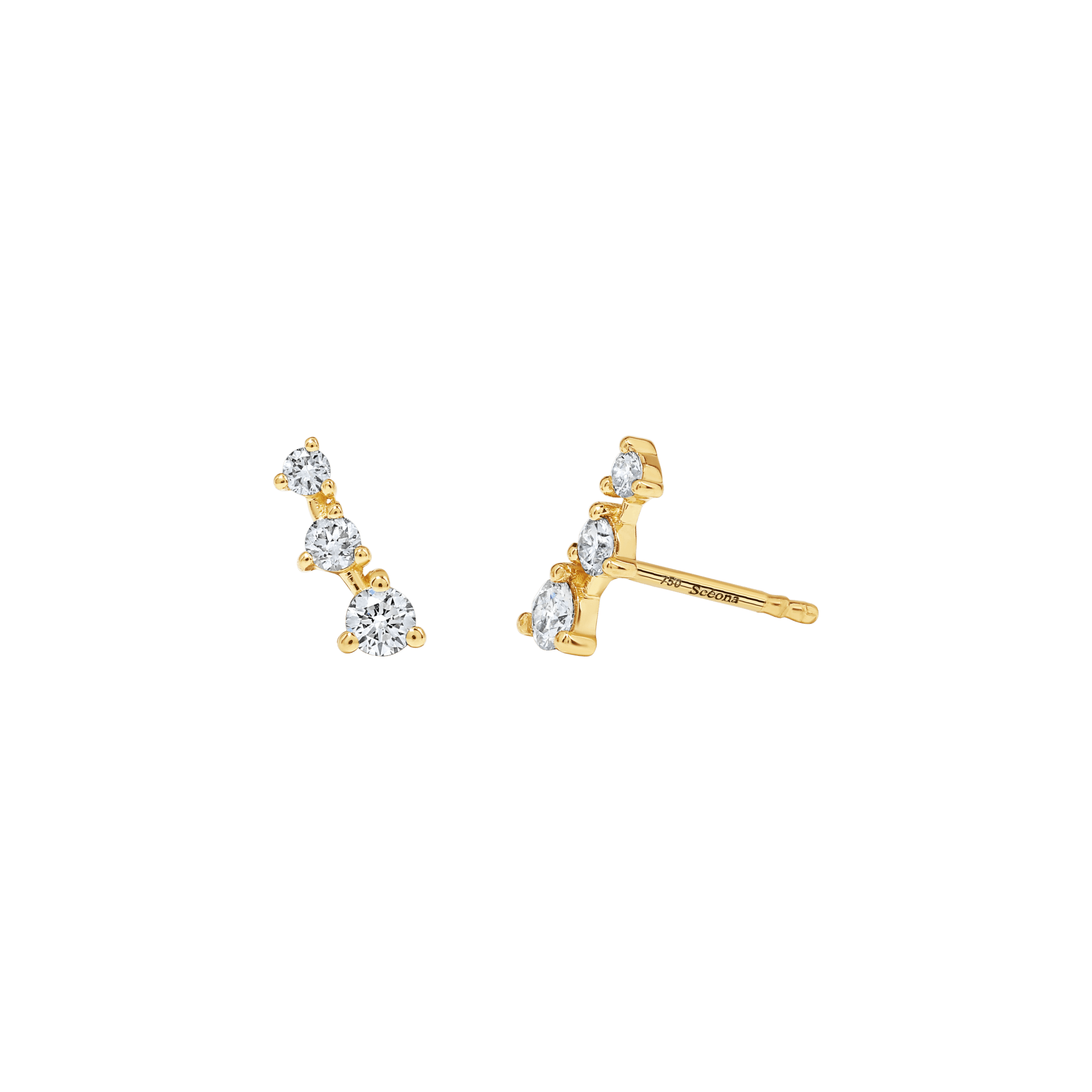 Karasuba stud earrings - Karasuba 18K Gold Lab-Grown Diamond Ear Climbers - The Future Rocks - 1