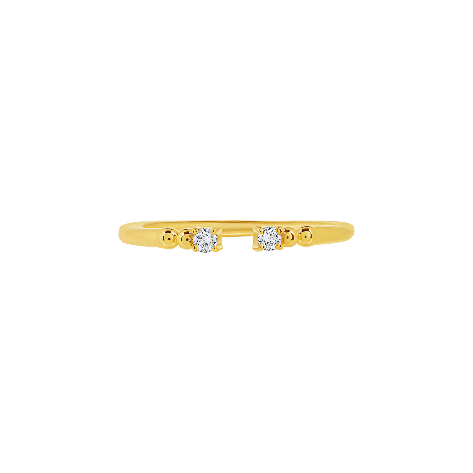 Kenaf ring - Kenaf 18K Gold Lab-Grown Diamond Open Ring - The Future Rocks - 1