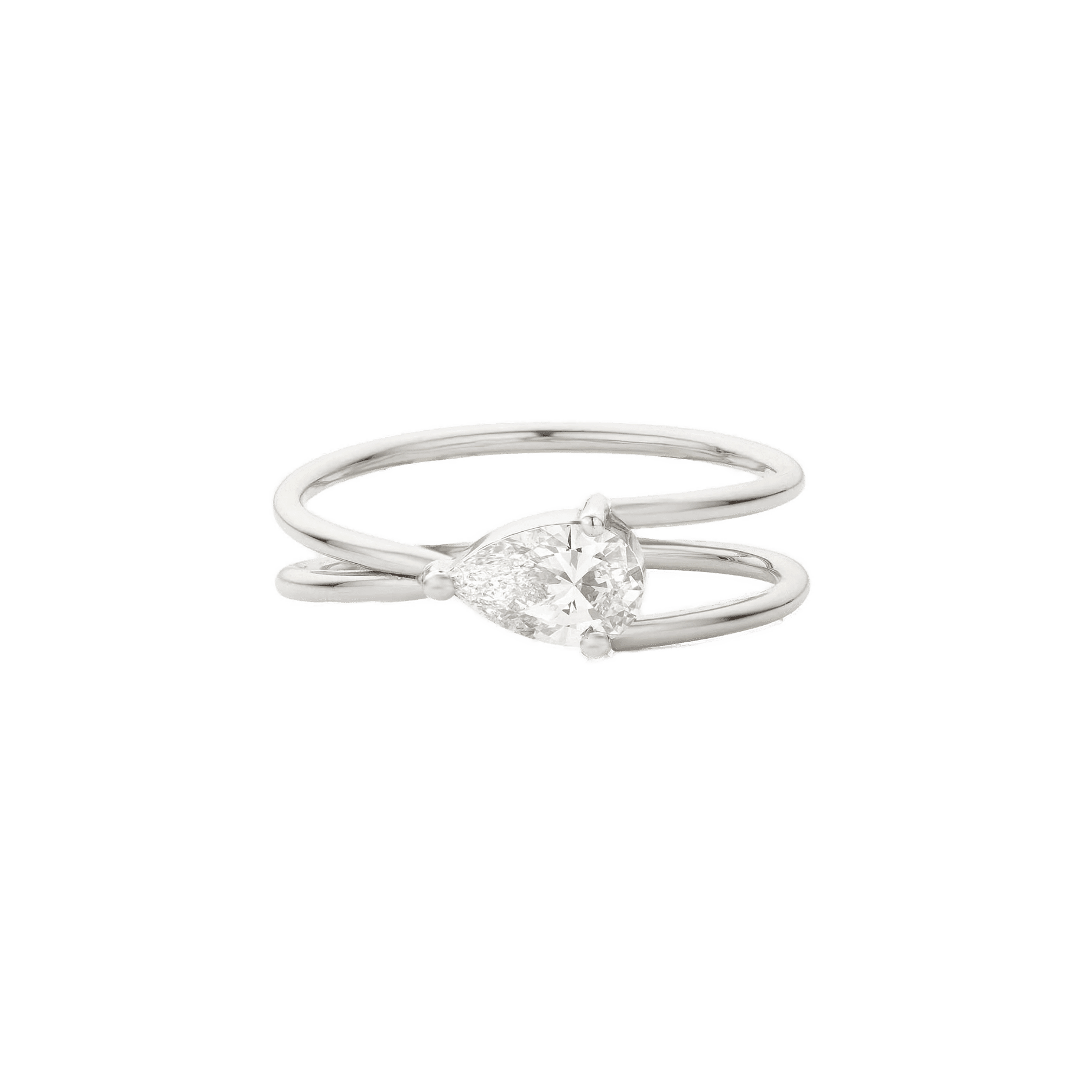 Kinetic ring - Pear Shaped Lab-Grown Diamond Ring - The Future Rocks - 3