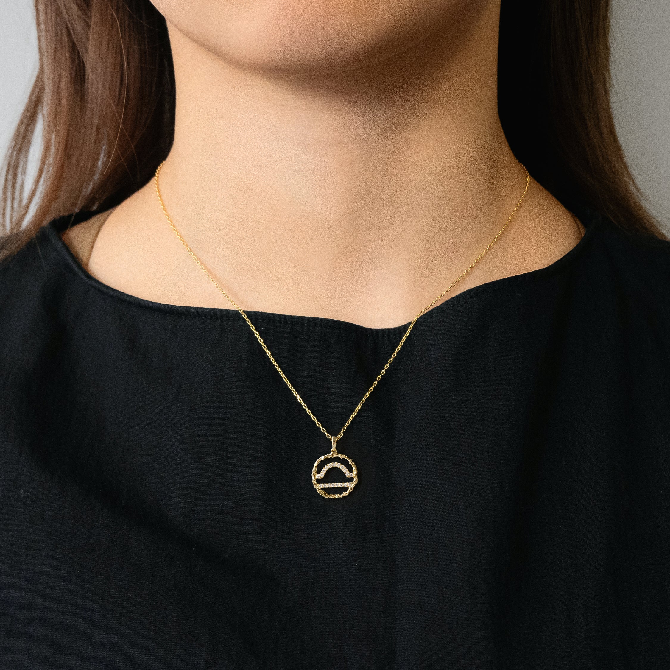 Libra medallion pendant necklace - Libra Zodiac Pendant Necklace - The Future Rocks - 2