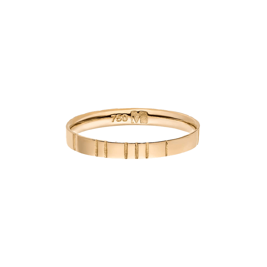 Lovelines small wedding ring - 18K Recycled Gold Small Wedding Ring - The Future Rocks - 1
