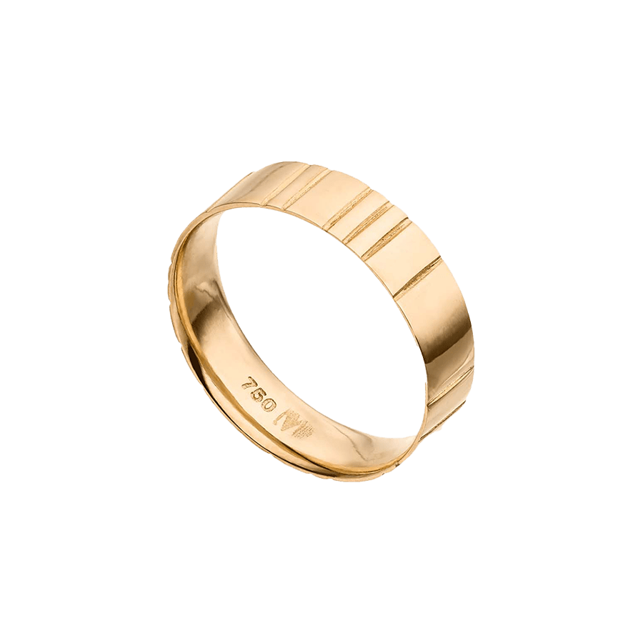 Lovelines wedding ring - 18K Recycled Gold Wedding Ring - The Future Rocks - 3