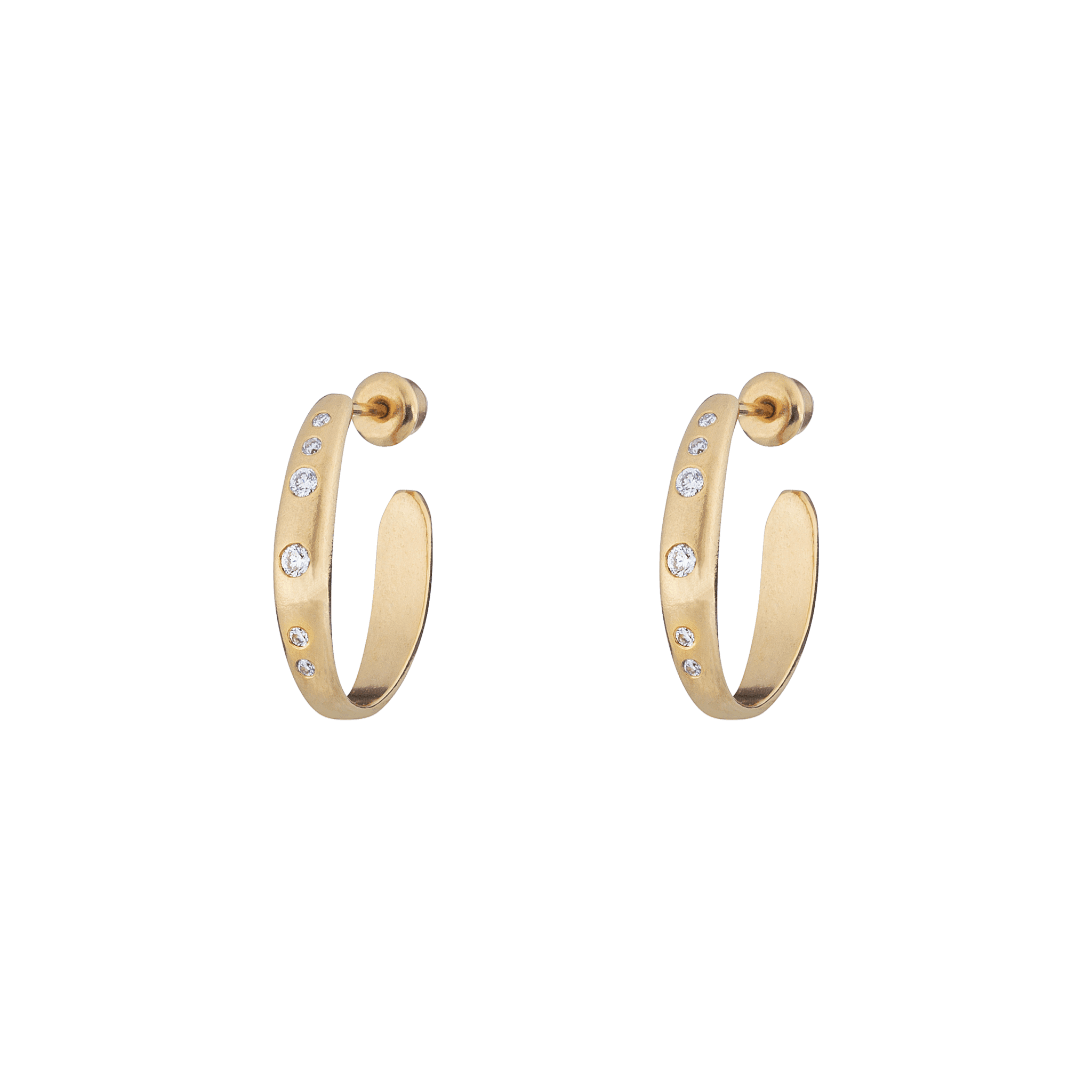Lua hoops - Lua 14K Gold Hoop Earrings - The Future Rocks - 1