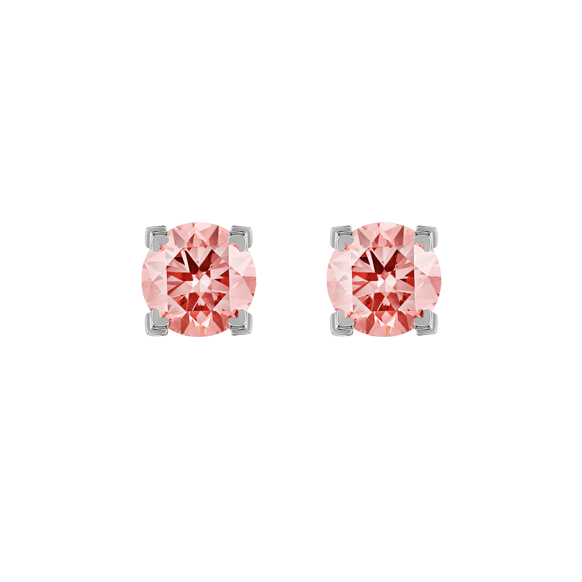 Luna pink diamond solitaire earrings 0.4ct - Lab-Grown Pink Diamond Stud Earrings - The Future Rocks - 3