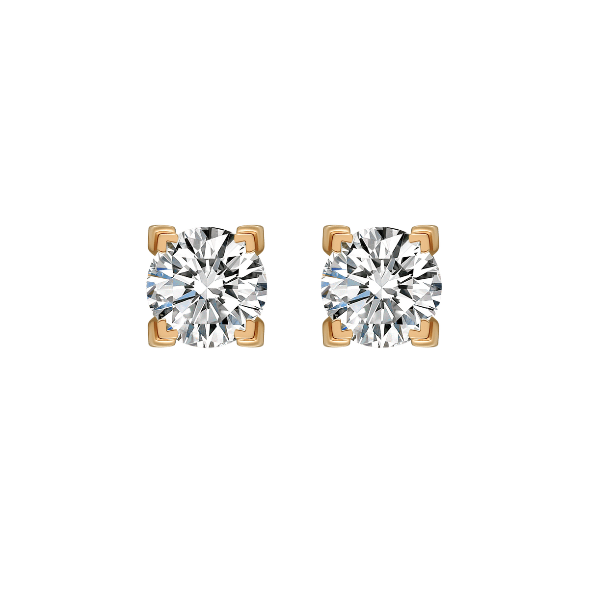 Luna solitaire earrings 1ct - Round Diamond Stud Earrings - The Future Rocks - 3