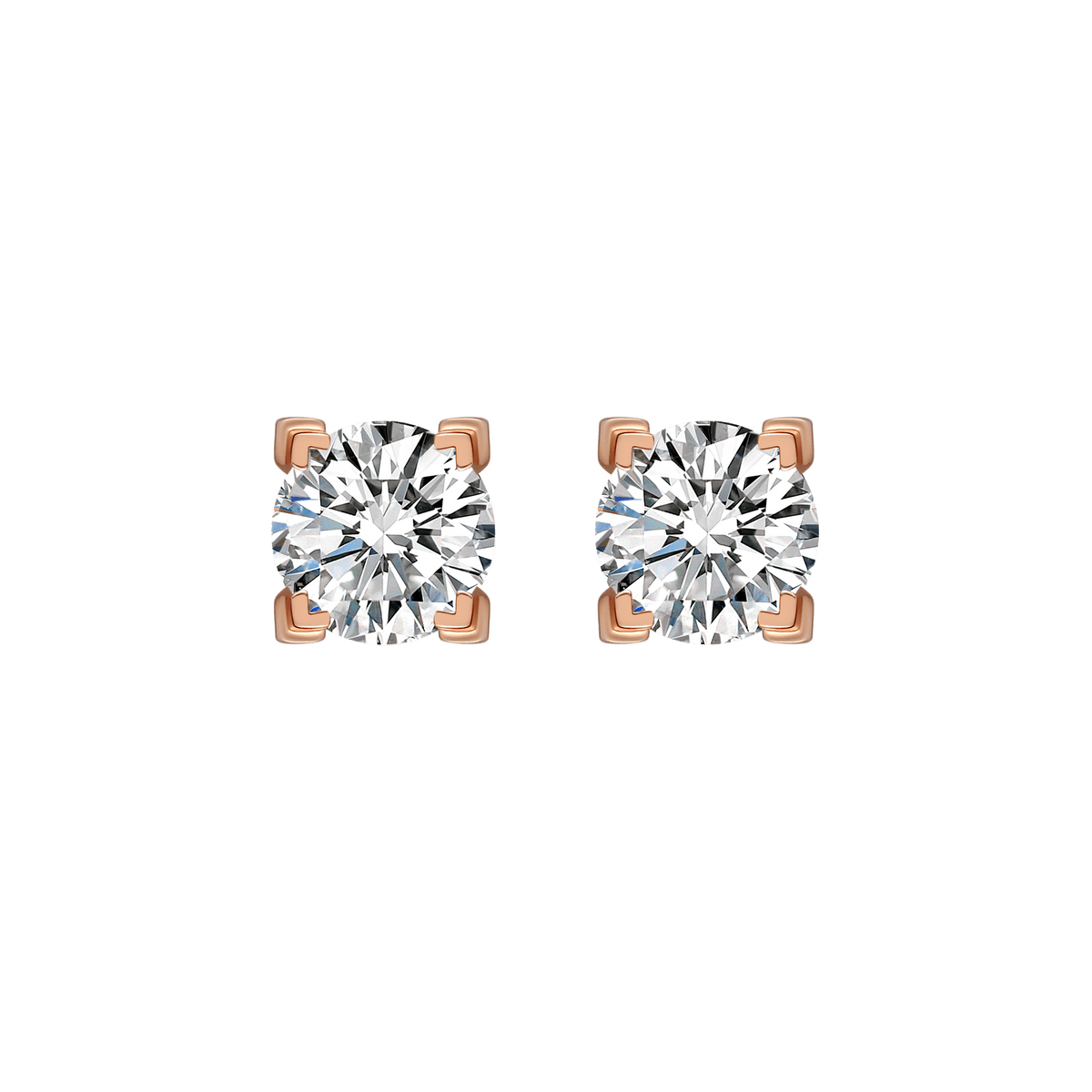 Luna solitaire earrings 1ct - Round Diamond Stud Earrings - The Future Rocks - 1