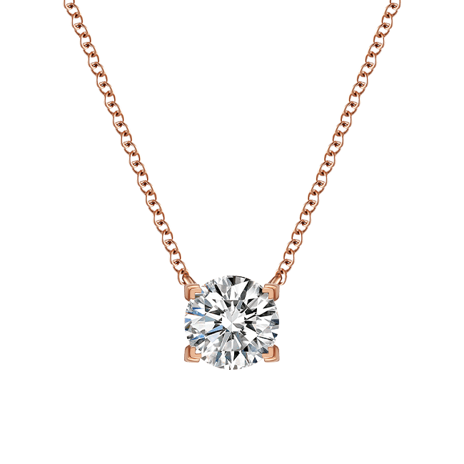 Luna solitaire necklace 0.5ct - 0.5 Carat Lab-Grown Diamond Pendant Necklace - The Future Rocks - 1