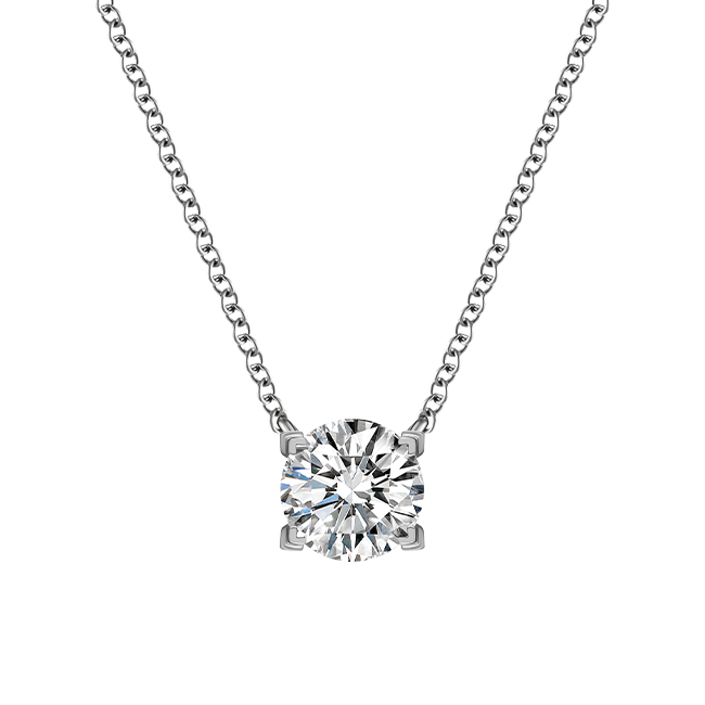 Luna solitaire necklace 0.5ct - 0.5 Carat Lab-Grown Diamond Pendant Necklace - The Future Rocks - 3