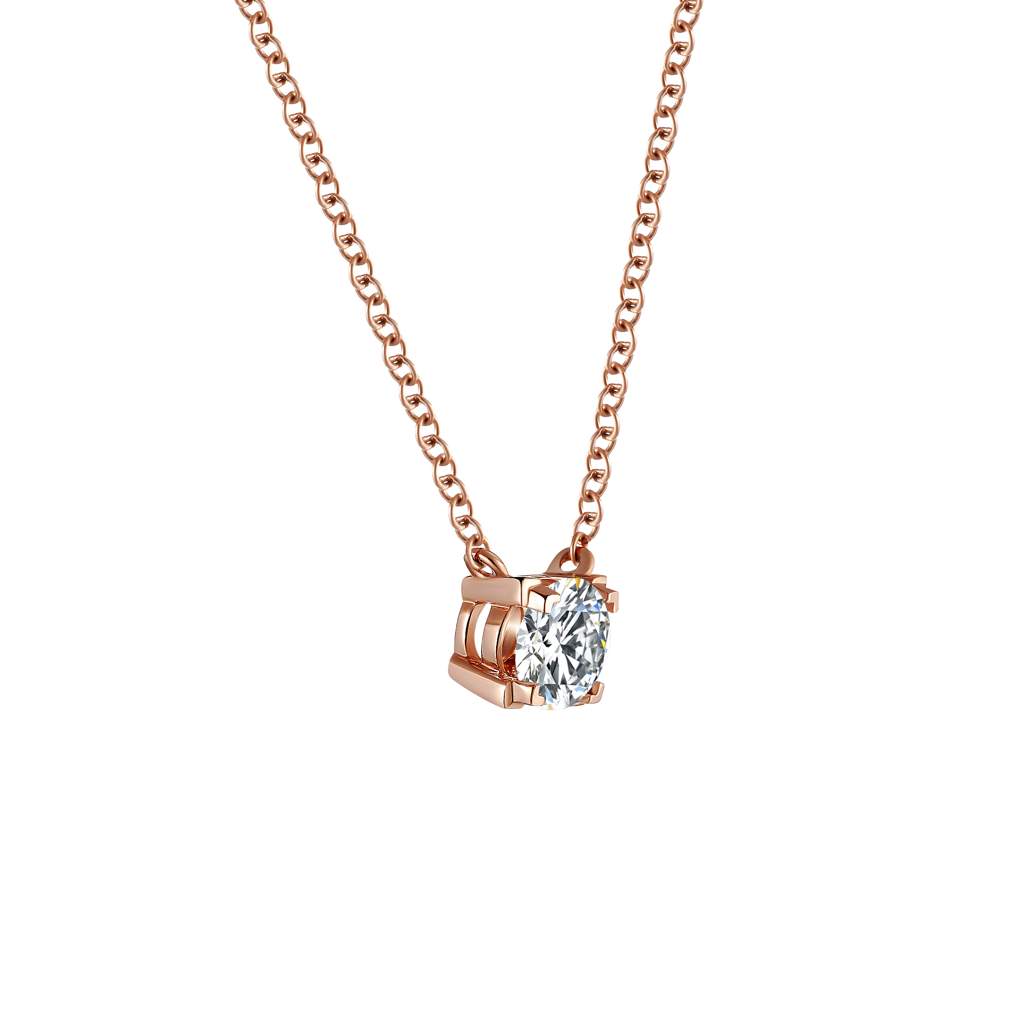 Luna solitaire necklace 0.2ct/ 0.3ct - Lab-Grown Diamond Pendant Necklace - The Future Rocks - 3