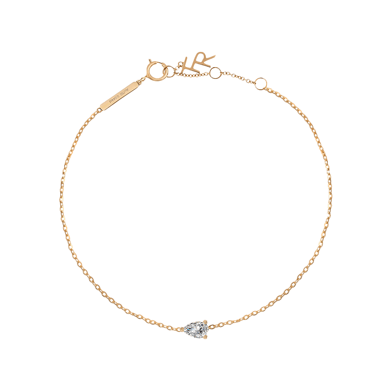 Mars solitaire bracelet 0.2ct - Pear Shaped Lab-Grown Solitaire Diamond Bracelet - The Future Rocks - 1