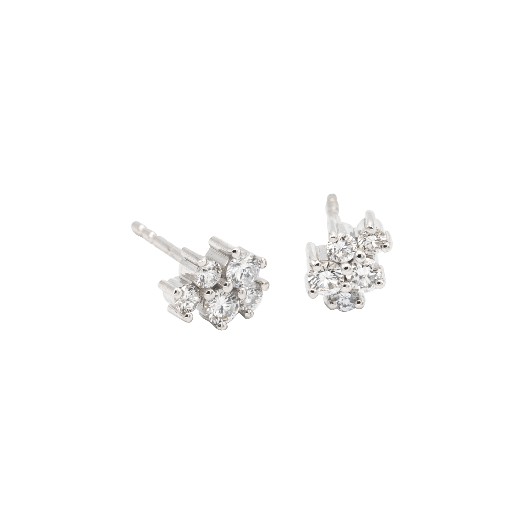 Mono stud earrings - Mono Diamond Cluster Stud Earrings - The Future Rocks - 1
