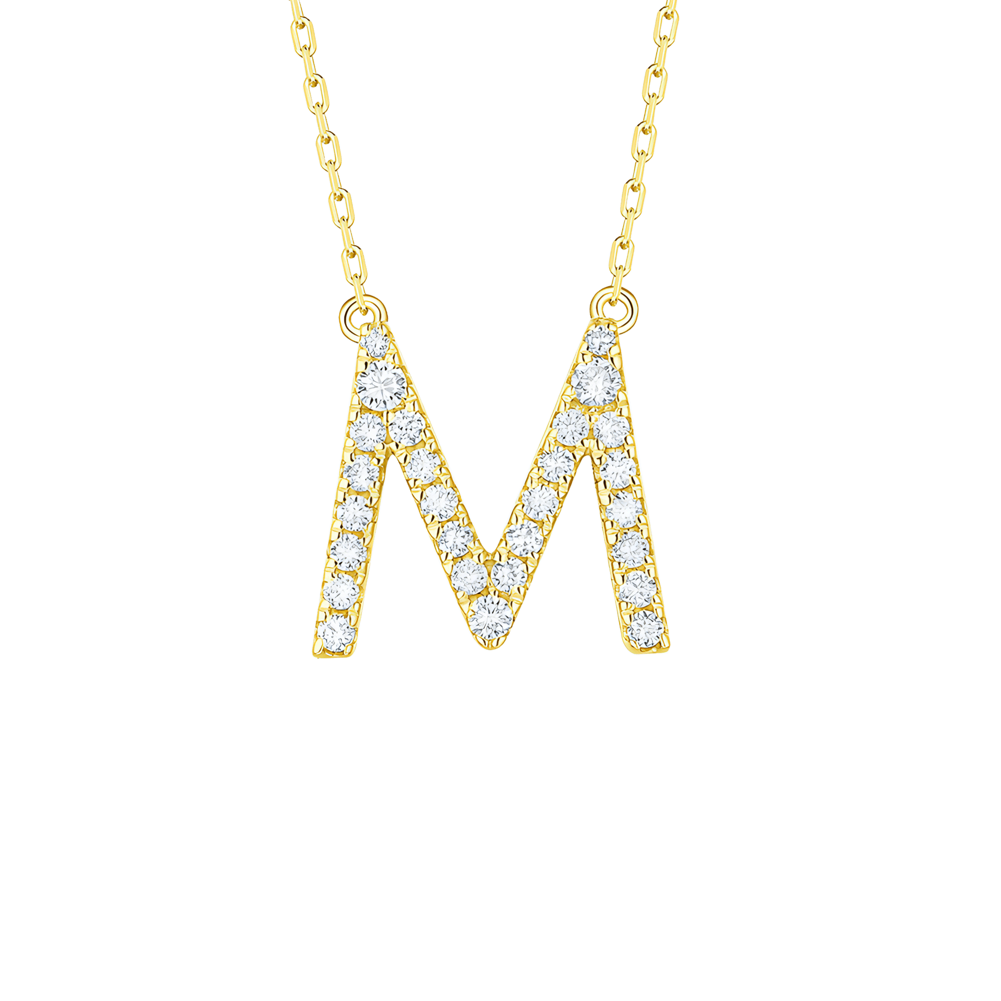 My type alphabet necklace - Lab-Grown Diamond Gold Initial Necklace - The Future Rocks - 26