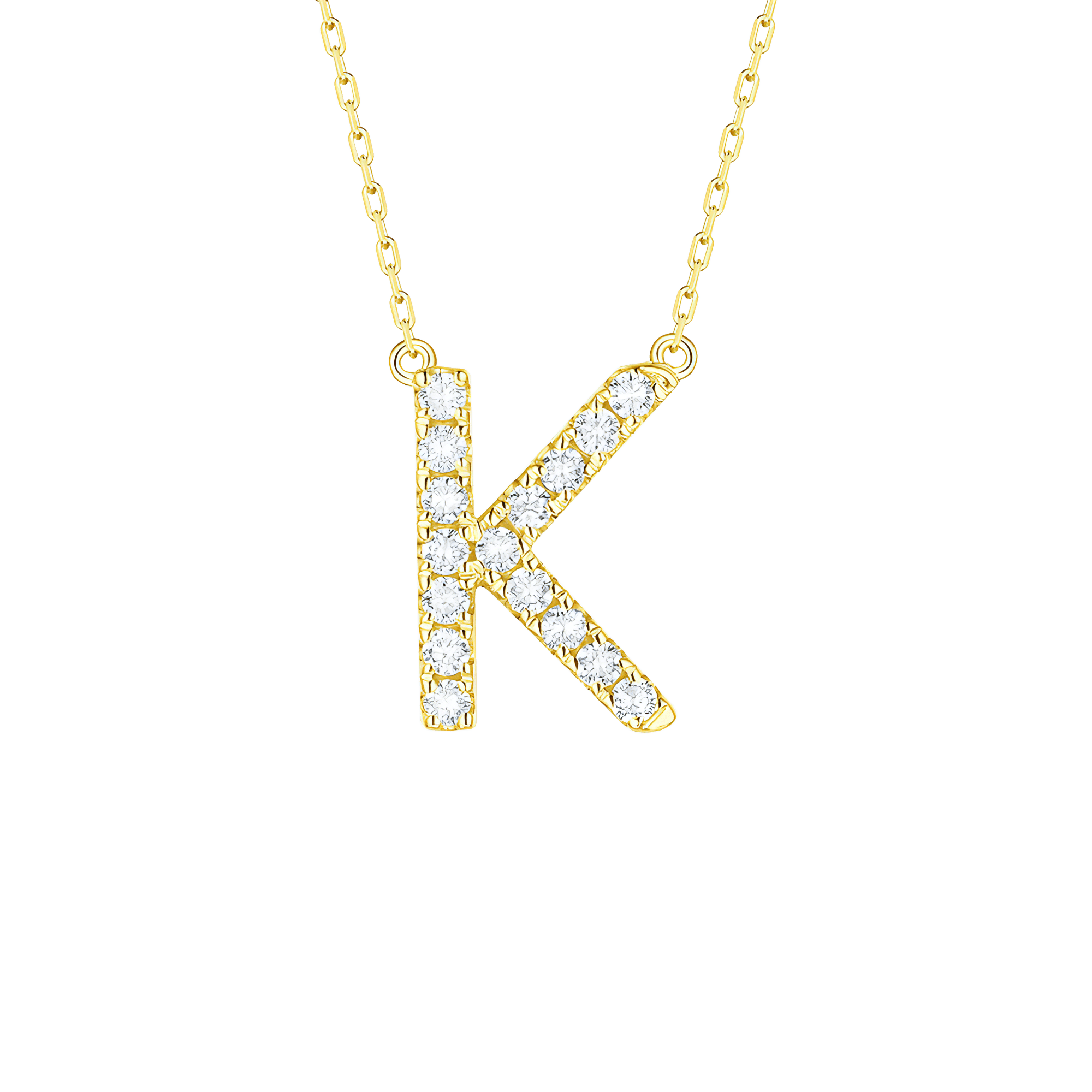 My type alphabet necklace - Lab-Grown Diamond Gold Initial Necklace - The Future Rocks - 22