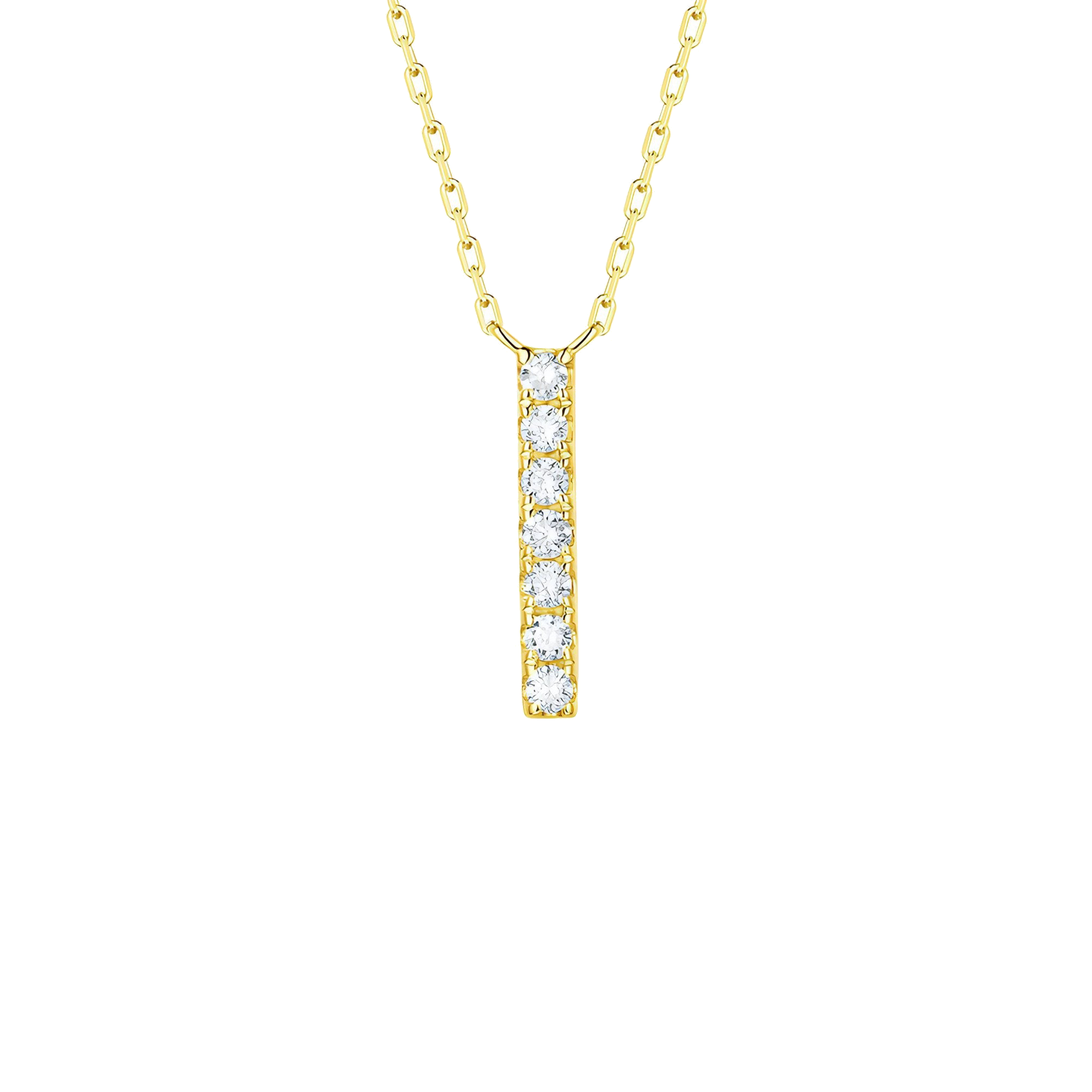 My type alphabet necklace - Lab-Grown Diamond Gold Initial Necklace - The Future Rocks - 18