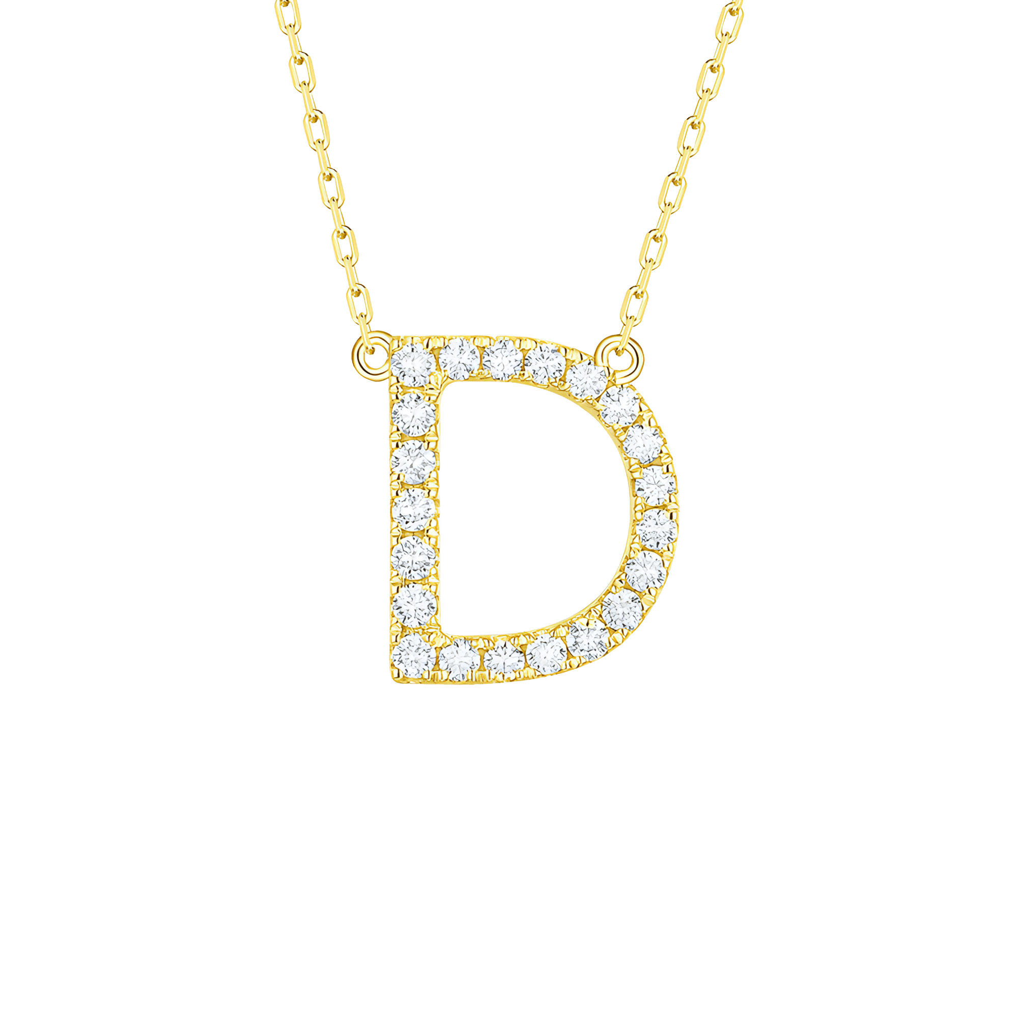 My type alphabet necklace - Lab-Grown Diamond Gold Initial Necklace - The Future Rocks - 8