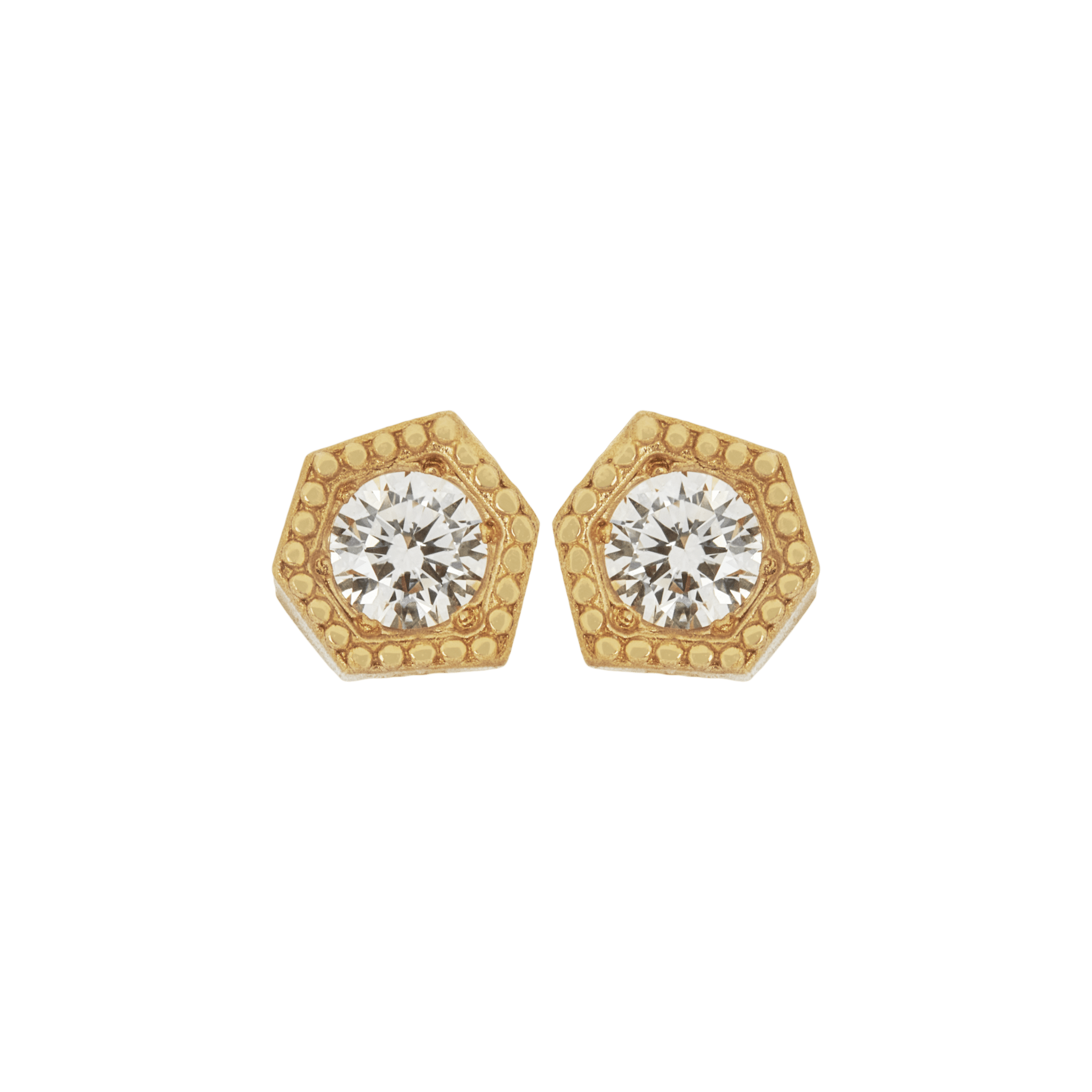 Nebula earrings - Gold & Diamond Stud Earrings - The Future Rocks - 1