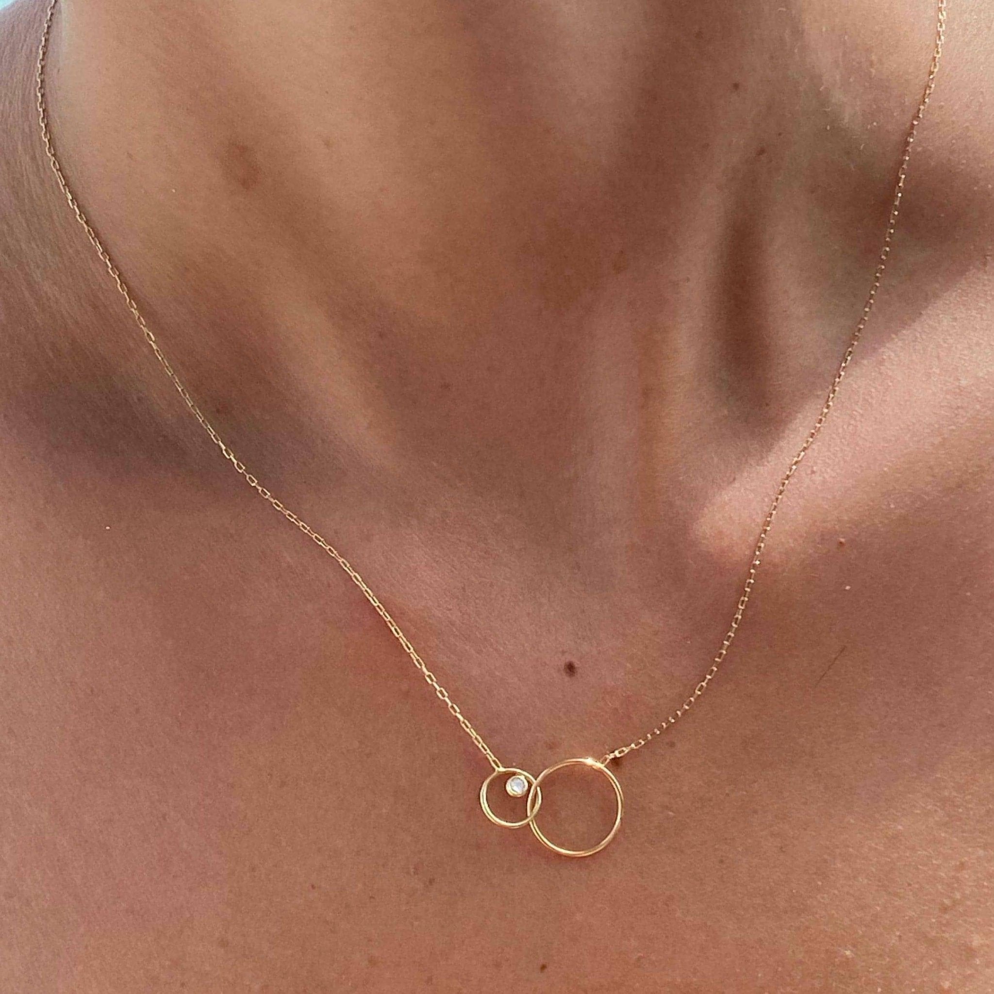 One necklace - 18K Recycled Gold Circle One Necklace - The Future Rocks - 2