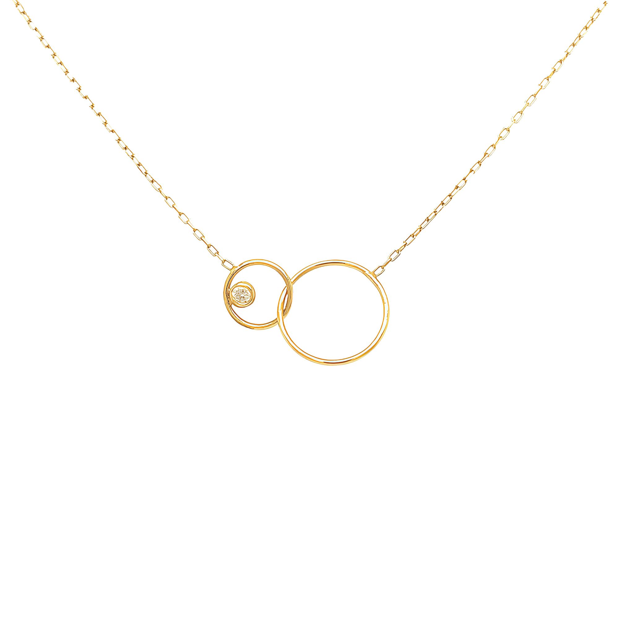One necklace - 18K Recycled Gold Circle One Necklace - The Future Rocks - 1