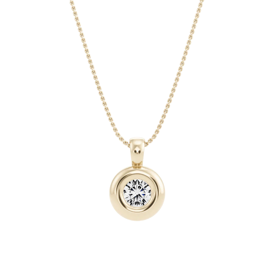 Orapa blanca necklace - Bezel Set Diamond Necklace -  The Future Rocks -    1