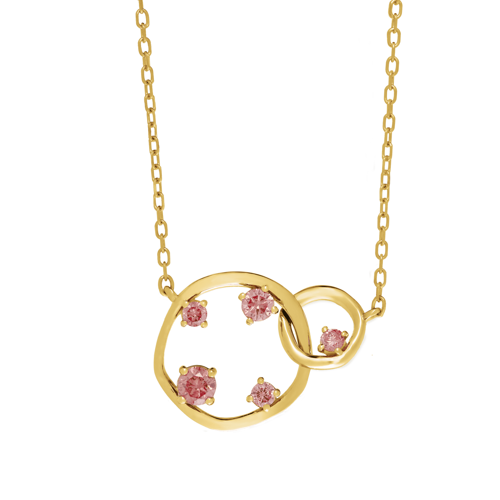 Orbit pink necklace - Lab-Grown Pink Diamond Orbit Pendant Necklace - The Future Rocks - 5