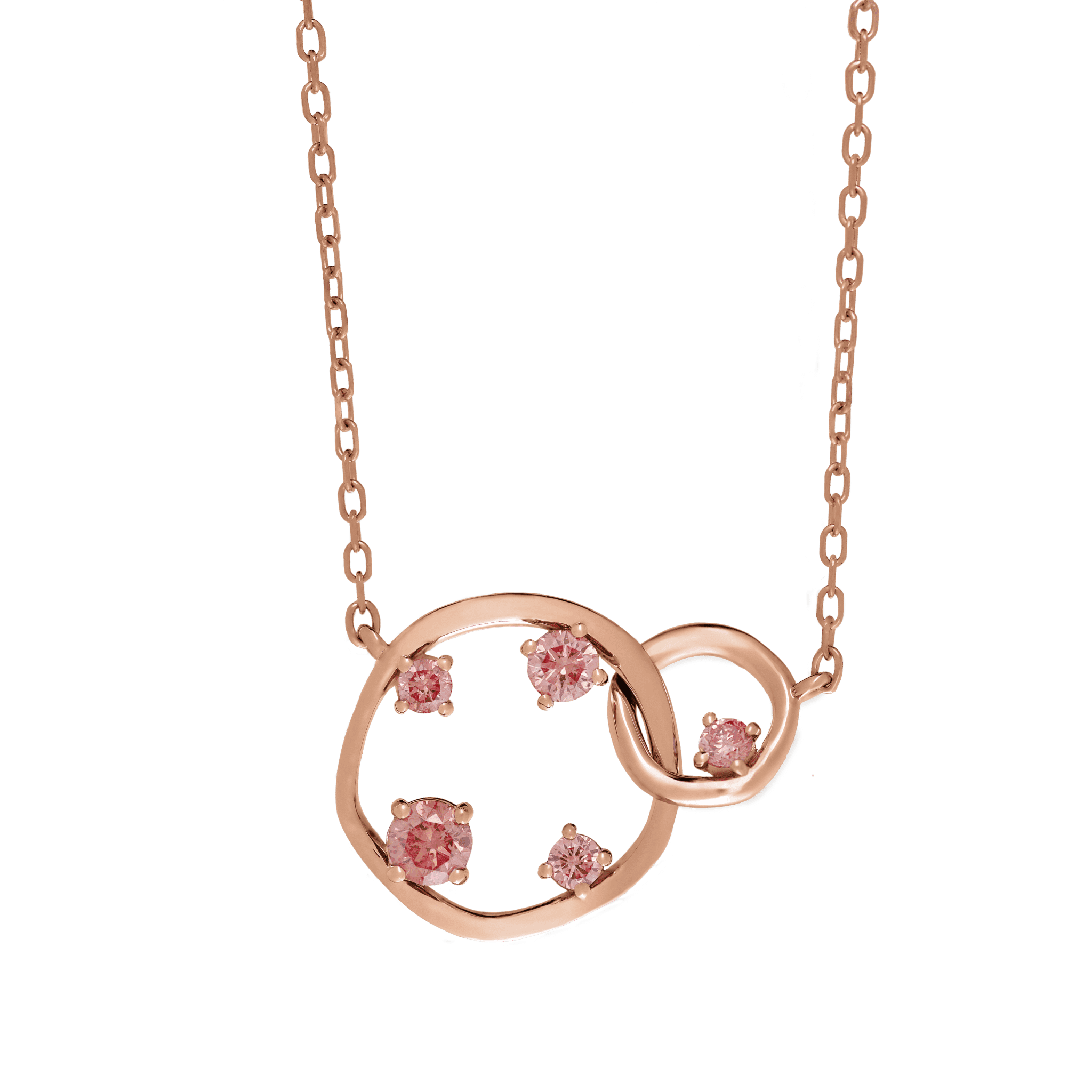 Orbit pink necklace - Lab-Grown Pink Diamond Orbit Pendant Necklace - The Future Rocks - 3