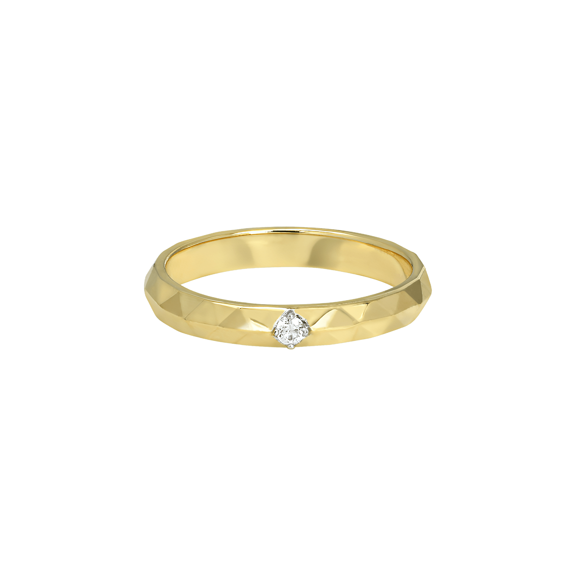 Palm faceted ring - 18K Recycled Gold Vermeil Palm Faceted Ring - The Future Rocks - 1