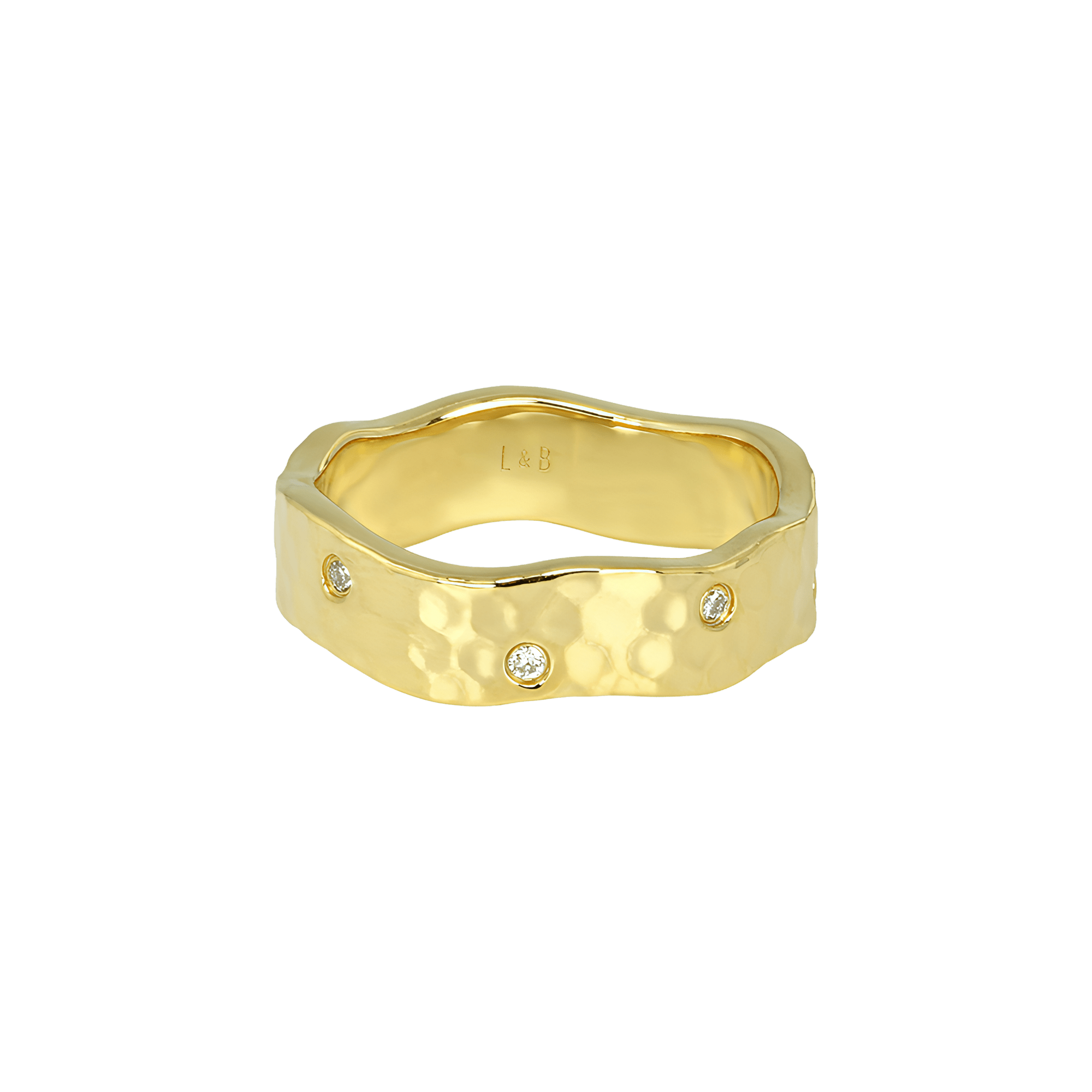 Palm formed ring - 18K Recycled Gold Vermeil Palm Formed Ring - The Future Rocks - 1