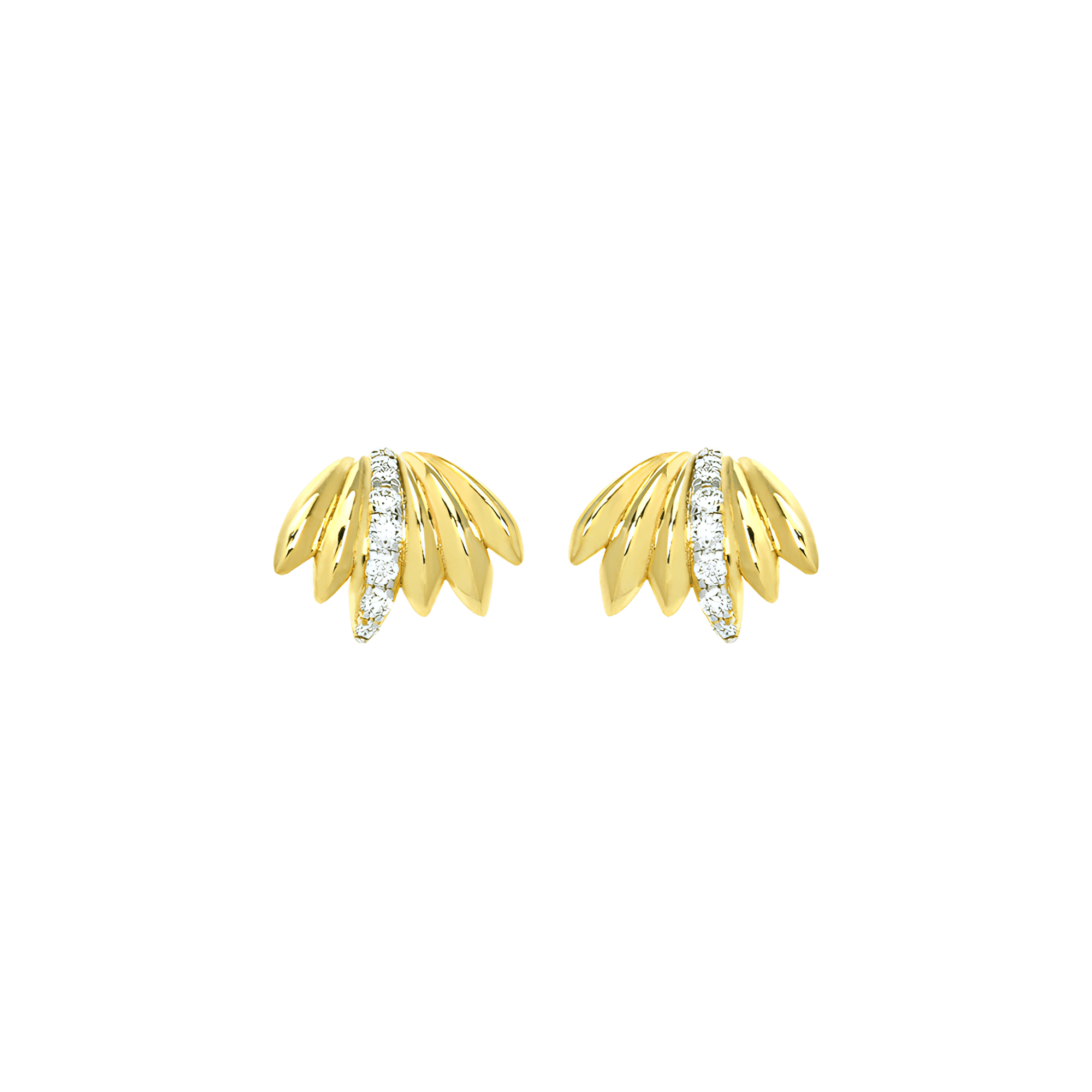 Palm mini hoop earrings - 18K Recycled Gold Vermeil Palm Mini Hoop Earrings - The Future Rocks - 3