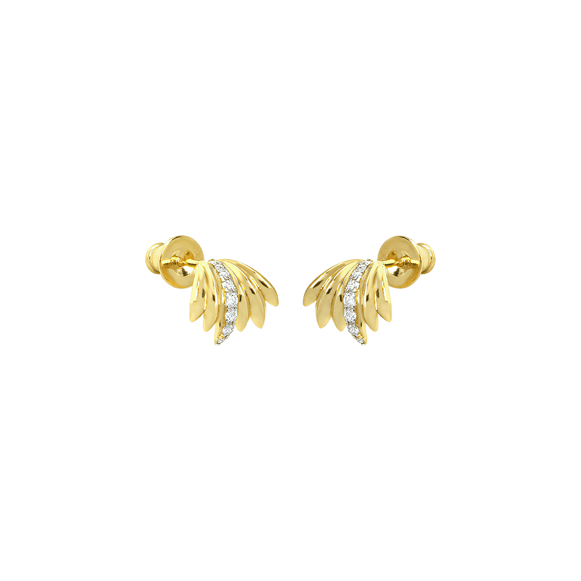 Palm mini hoop earrings - 18K Recycled Gold Vermeil Palm Mini Hoop Earrings - The Future Rocks - 4