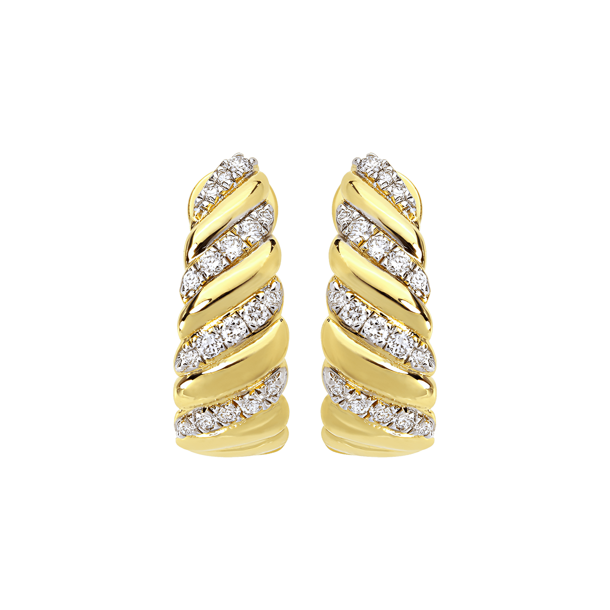 Palm twist wide hoop earrings - Palm Twist Wide Hoop Earrings - The Future Rocks - 3