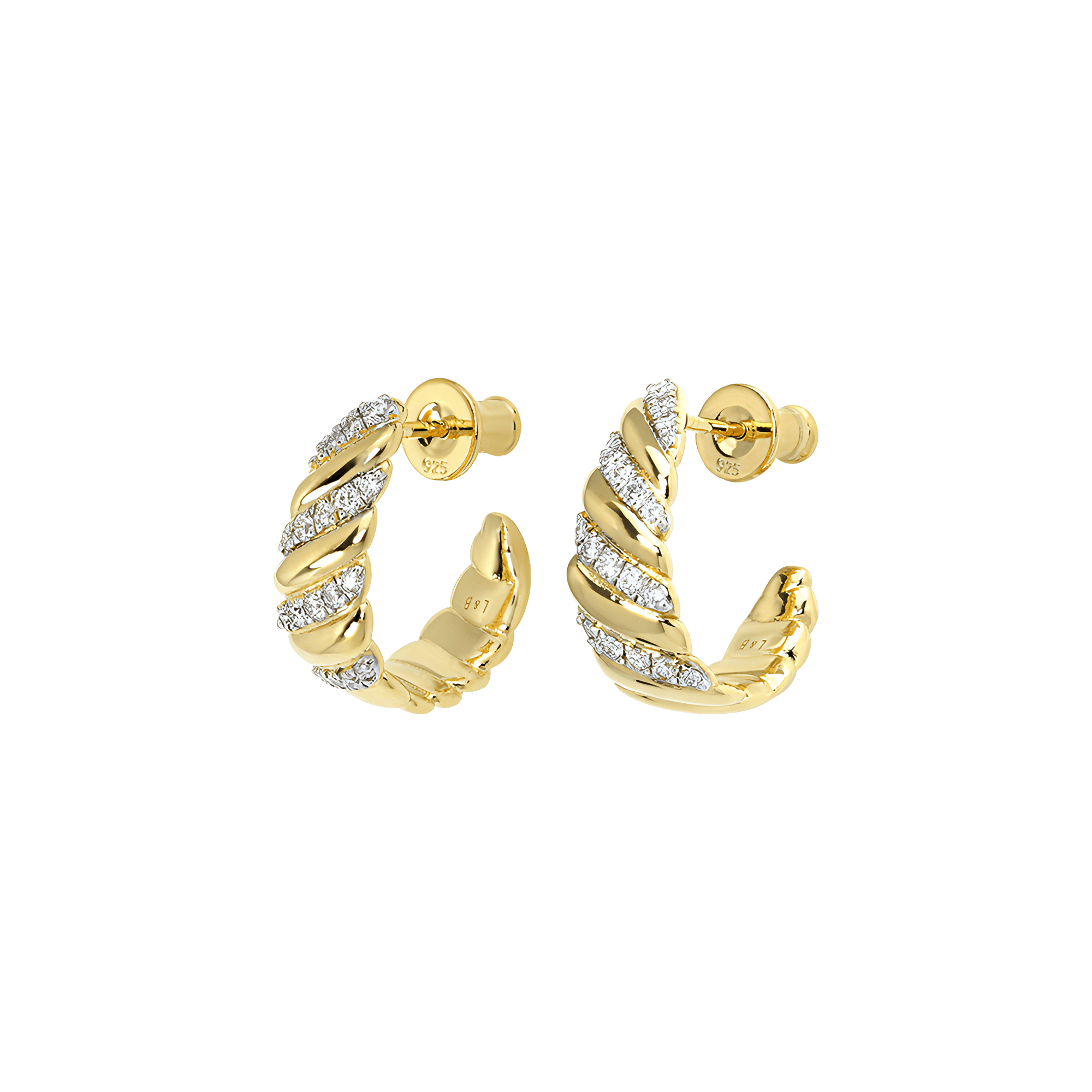 Palm twist wide hoop earrings - Palm Twist Wide Hoop Earrings - The Future Rocks - 4