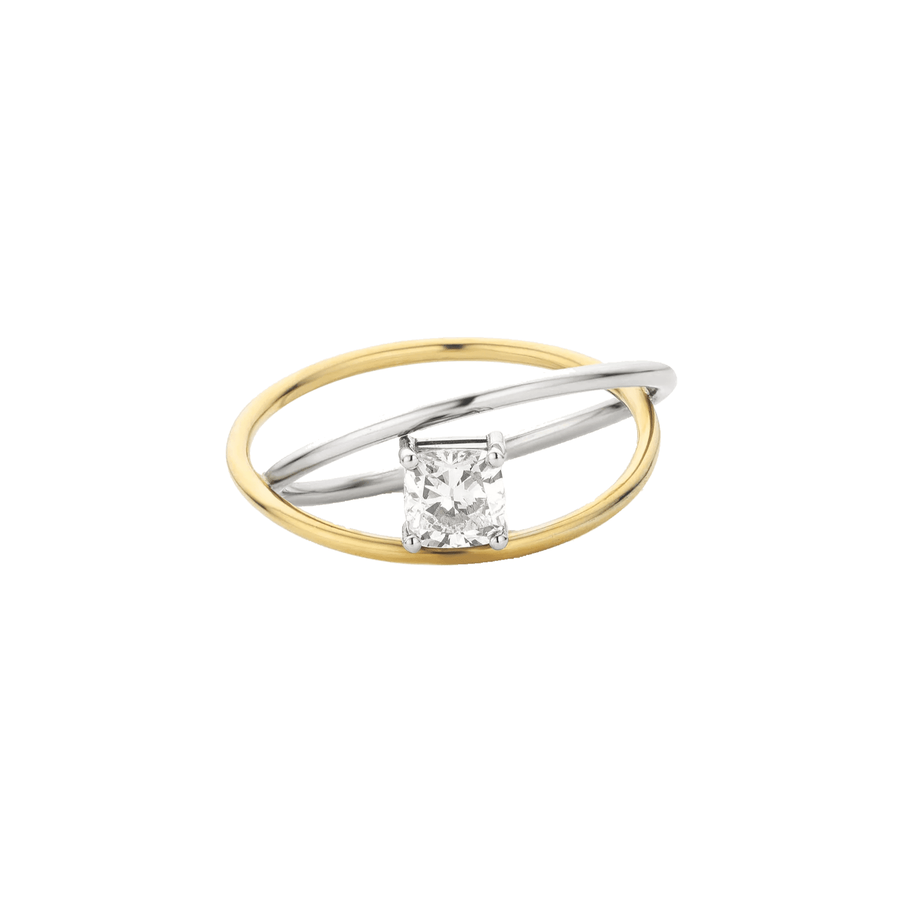 Parallax cushion ring - Parallax Half Carat Cushion Cut Diamond Ring - The Future Rocks - 1