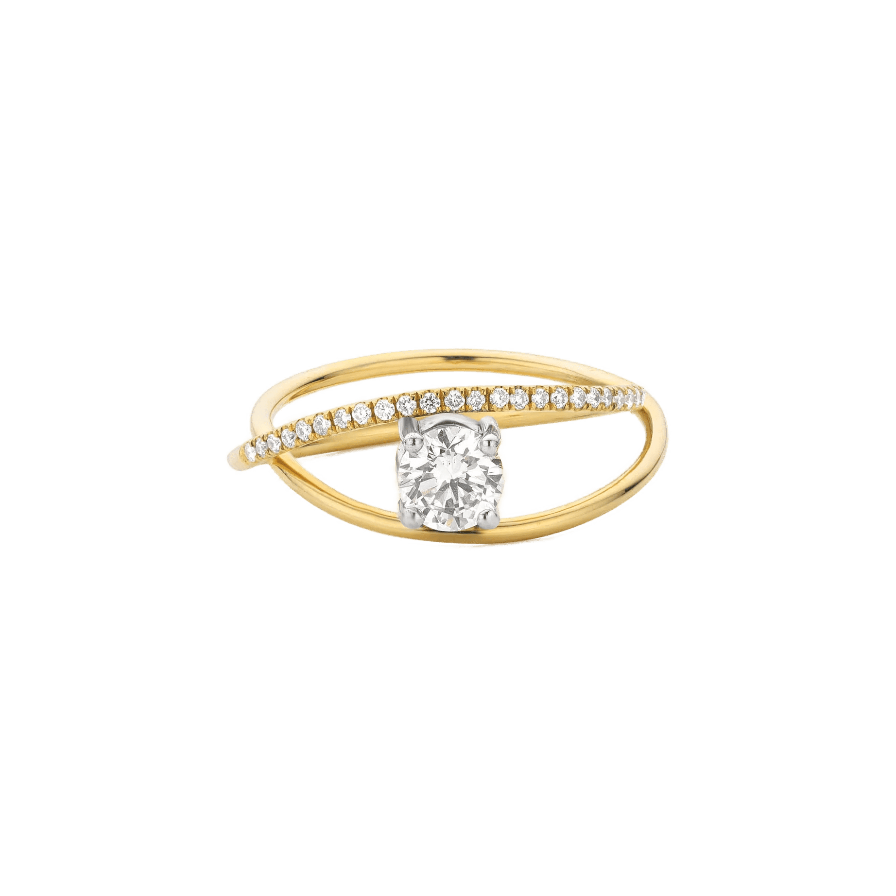 Parallax pave round ring - Parallax Pave Round Diamond Ring - The Future Rocks - 1