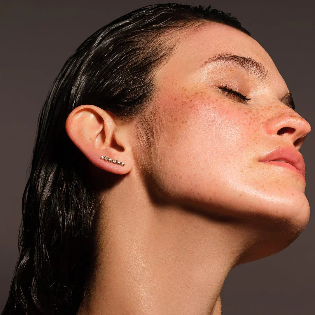 Pulsar climber earrings - Pulsar 18K Gold Lab-Grown Diamond Climber Earrings - The Future Rocks - 2