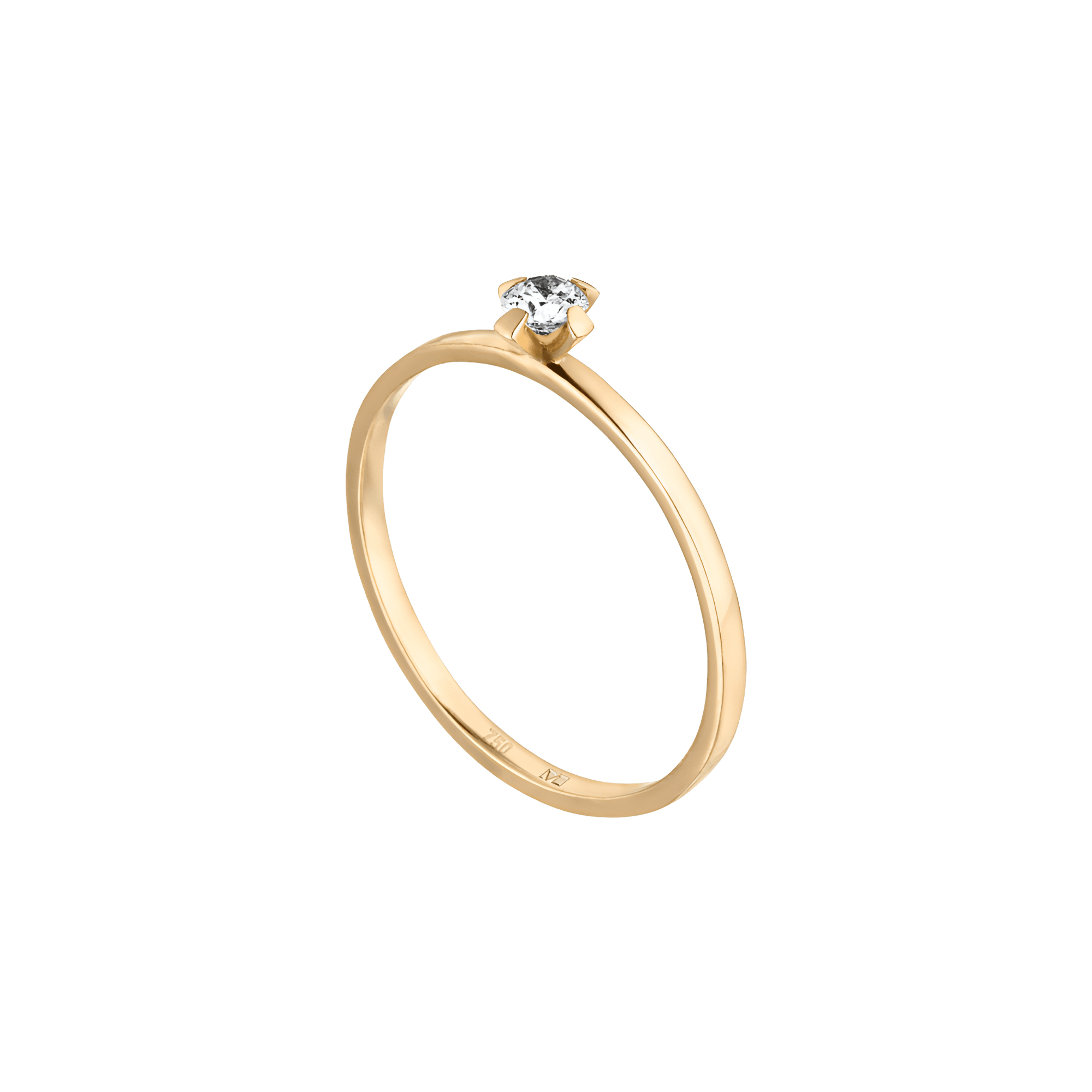 ReMind mini solitaire ring - ReMind 18K Gold Lab-Grown Diamond Mini Solitaire Ring - The Future Rocks - 4