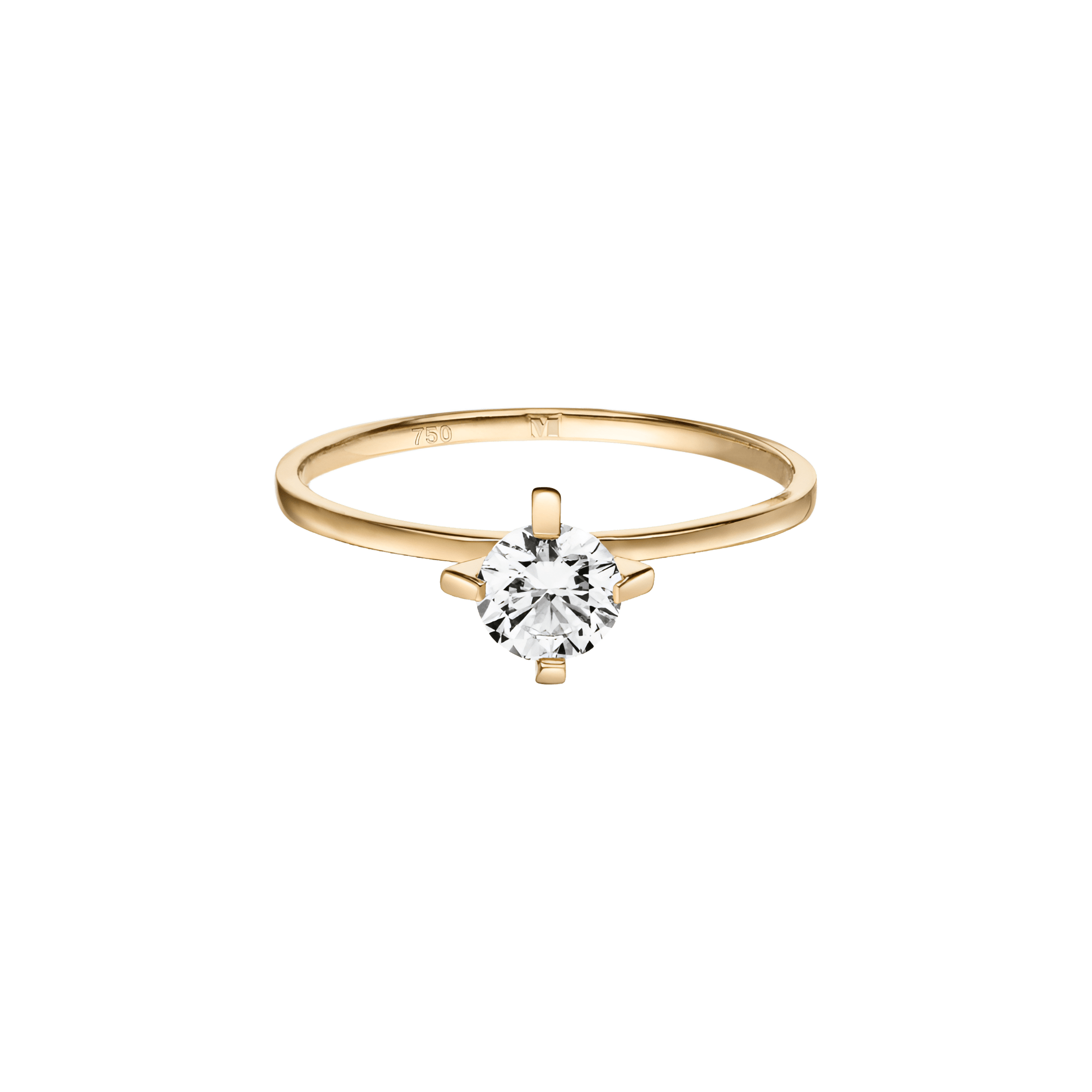 ReMind solitaire ring - ReMind 18K Gold Lab-Grown Diamond Solitaire Ring - The Future Rocks - 1