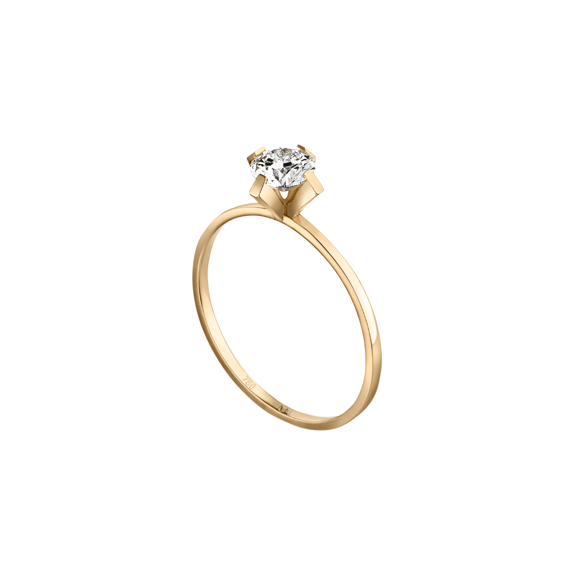 ReMind solitaire ring - ReMind 18K Gold Lab-Grown Diamond Solitaire Ring - The Future Rocks - 3