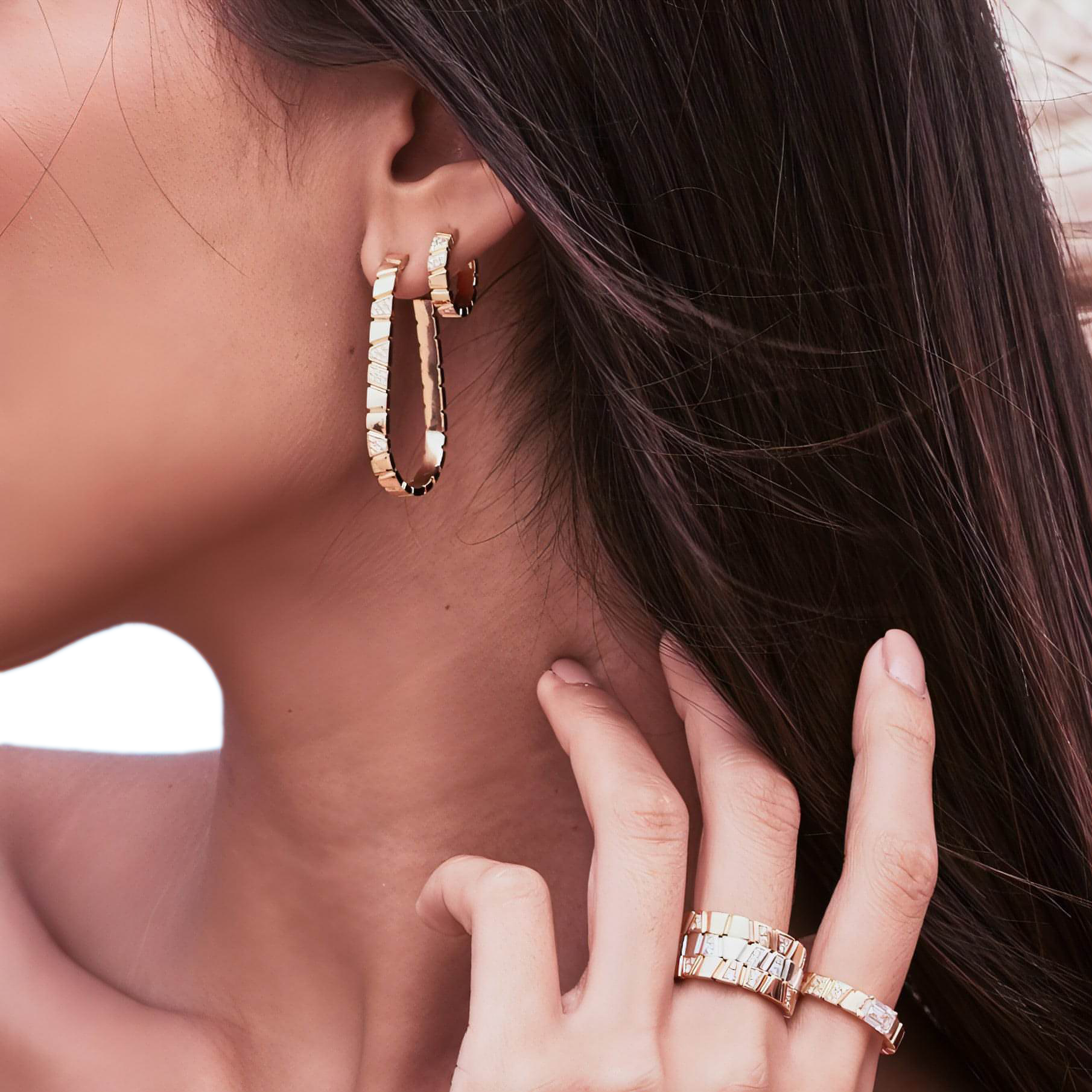 Ride+love large semi-pavée earrings - Ride & Love Large Semi-Pavée Earrings - The Future Rocks - 4