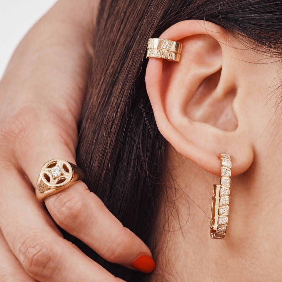 Ride+love semi-pavé alternée clip ear cuff - Ride & Love Semi-Pavé Alternée Clip Ear Cuff - The Future Rocks - 2