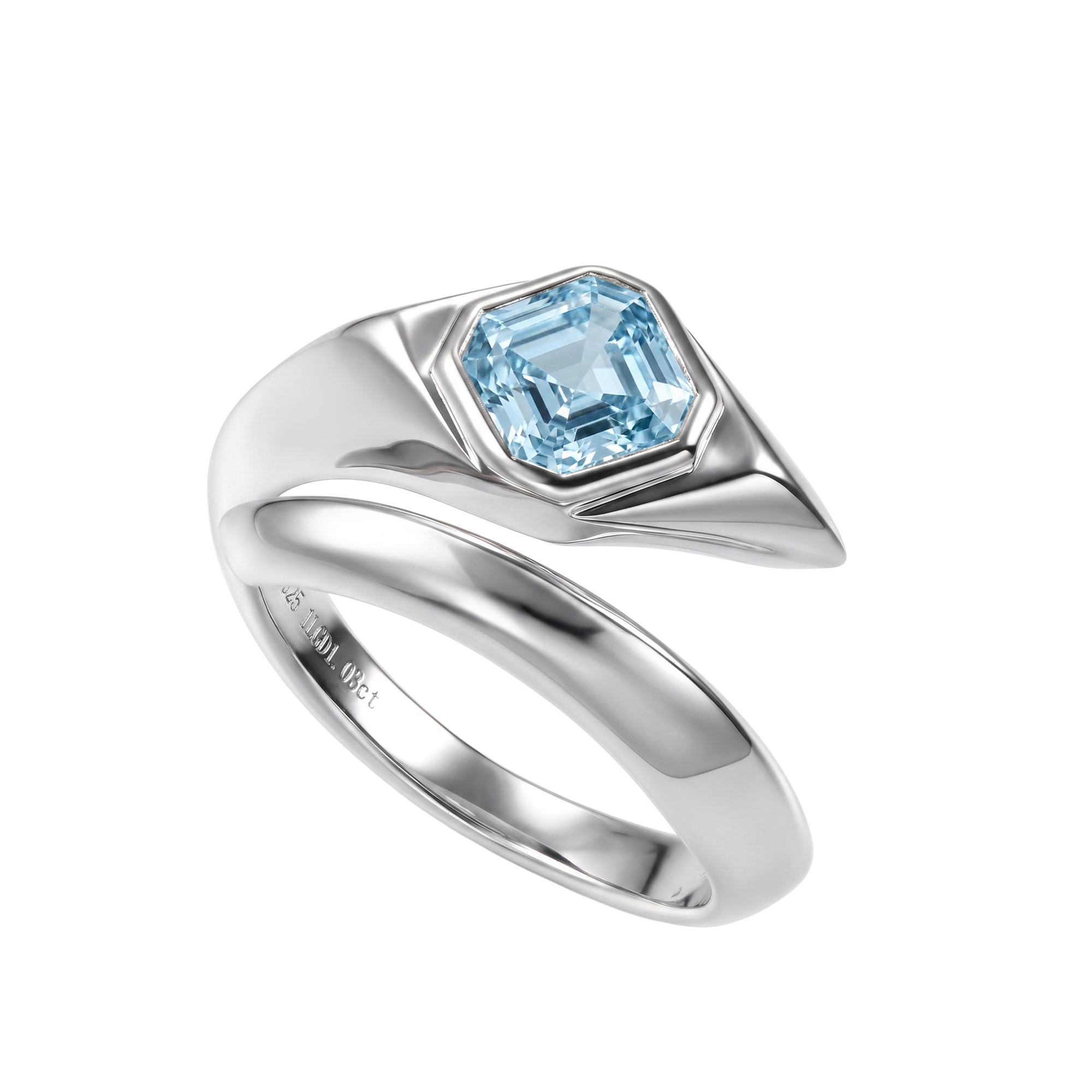 Supernova double ring with aquamarine - Supernova double ring with aquamarine - The Future Rocks - 1